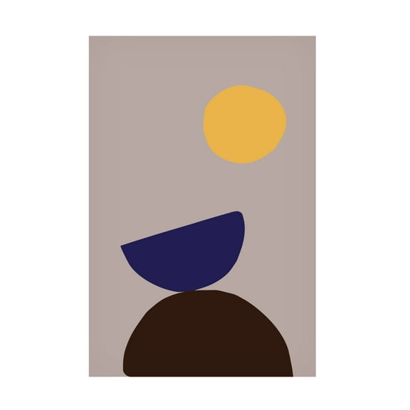 Canvas Wall Art - Pictufy Studio 'Organic Shapes 07' Wall Art for Living Room, Bedroom, or Office Décor by Trademark Fine Art - 30 x 47 Inches