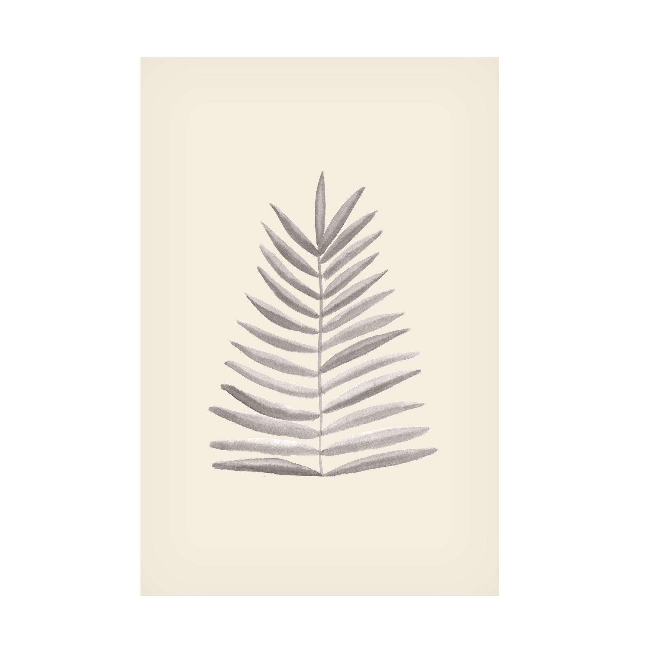 Canvas Wall Art - Pictufy Studio 'Palm Leaf Ink' Wall Art for Living Room, Bedroom, or Office Décor by Trademark Fine Art - 30 x 47 Inches