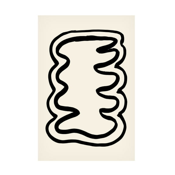 Canvas Wall Art - Pictufy Studio 'Shape 06' Wall Art for Living Room, Bedroom, or Office Décor by Trademark Fine Art - 12 x 19 Inches