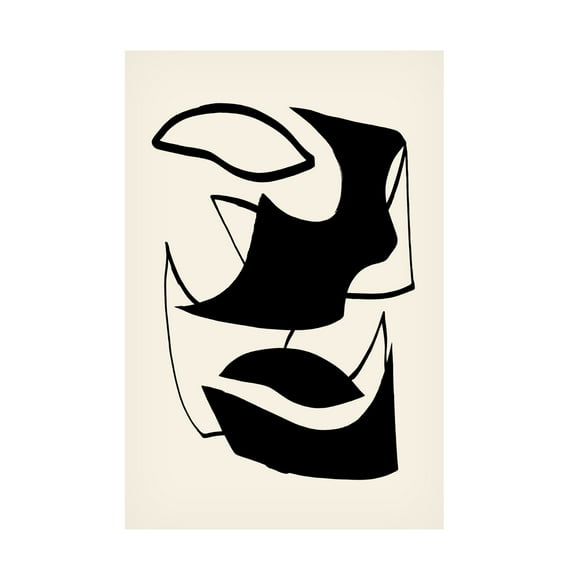 Canvas Wall Art - Pictufy Studio 'Shape 07' Wall Art for Living Room, Bedroom, or Office Décor by Trademark Fine Art - 12 x 19 Inches