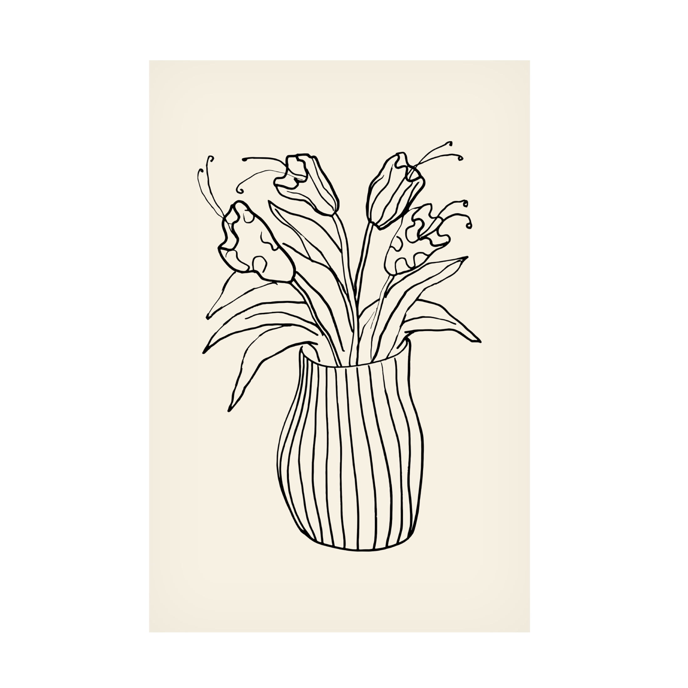 Canvas Wall Art - Pictufy Studio 'Vase Sketch' Wall Art for Living Room, Bedroom, or Office Décor by Trademark Fine Art - 16 x 24 Inches