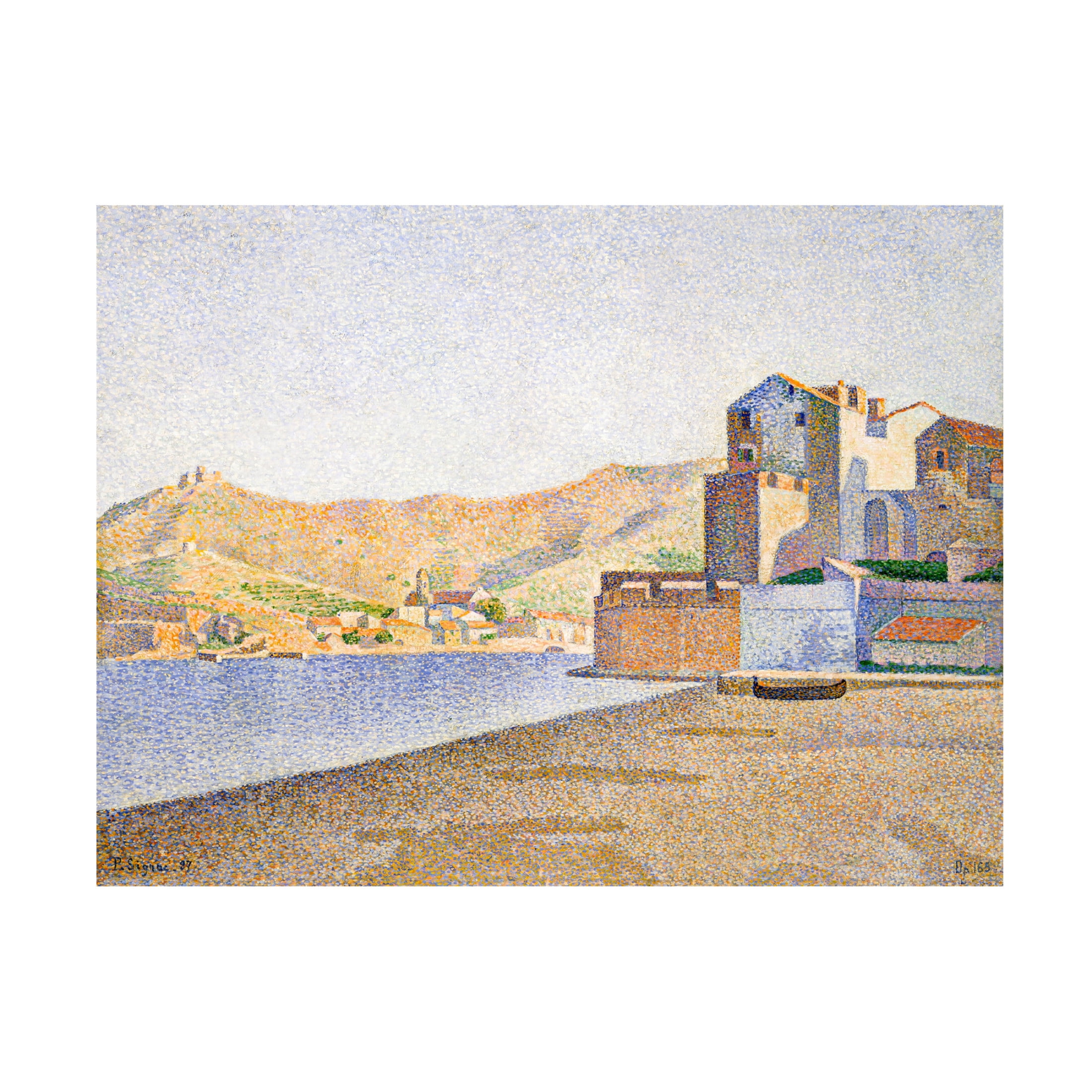 Canvas Wall Art - Pictufy 'The Town Beach, Collioure 1887' Wall Art for Living Room, Bedroom, or Office D?cor by Trademark Fine Art - 47 x 35 Inches