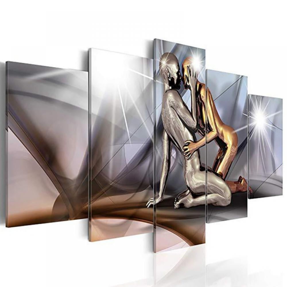 Canvas Wall Art Pictures Giclee Print Painting Modern Home Living Room Bedroom Decoration 5 Pieces(painting Core 100*55cm)