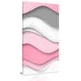 thumbnail image 1 of Canvas Wall Art, Pink Gray Ombre Framed Canvas Prints for Hallway Bedroom, Geometric Modern Abstract Moire Art Oversized Gallery Wrapped Wall Decor for Home Office, Gifts, 24"x48" Ship Next Day, 1 of 9