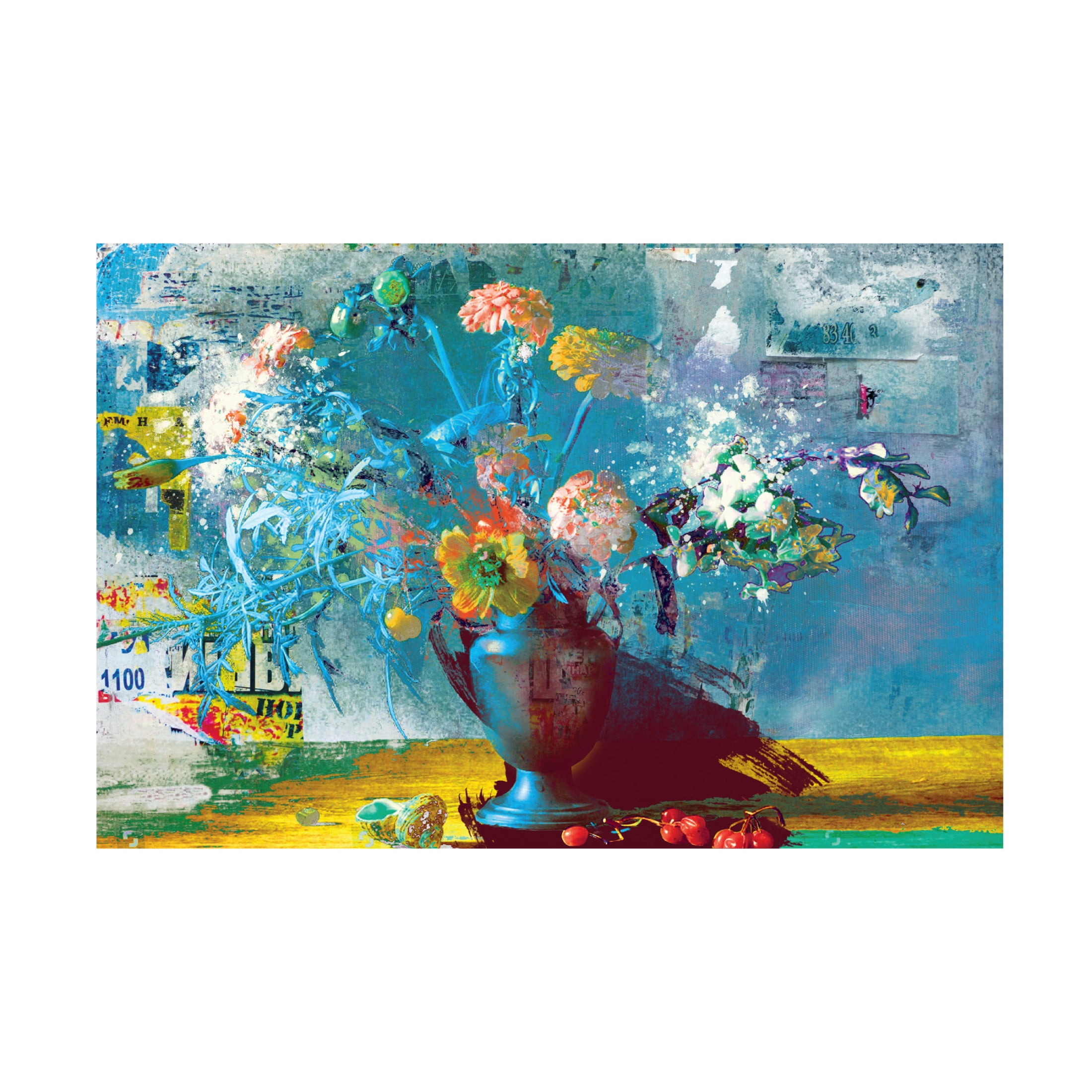 Canvas Wall Art - Porter Hastings 'Urban Bouquet 1' Wall Art for Living Room, Bedroom, or Office Décor by Trademark Fine Art - 47 x 30 Inches