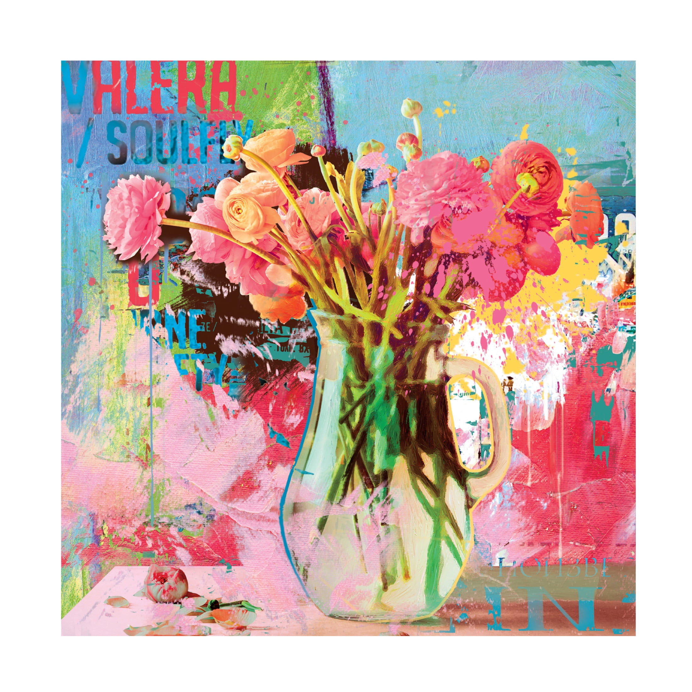 Canvas Wall Art - Porter Hastings 'Urban Bouquet 11' Wall Art for Living Room, Bedroom, or Office Décor by Trademark Fine Art - 18 x 18 Inches