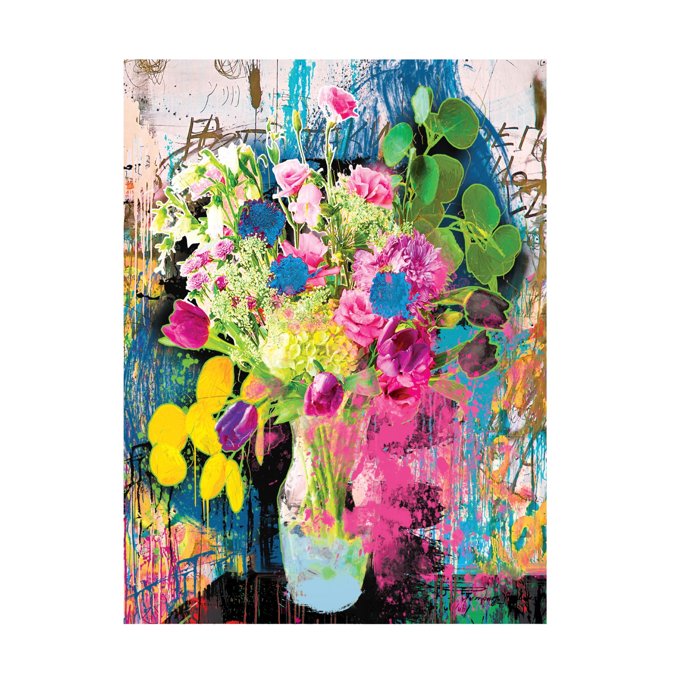 Canvas Wall Art - Porter Hastings 'Urban Bouquet 15' Wall Art for Living Room, Bedroom, or Office Décor by Trademark Fine Art - 35 x 47 Inches
