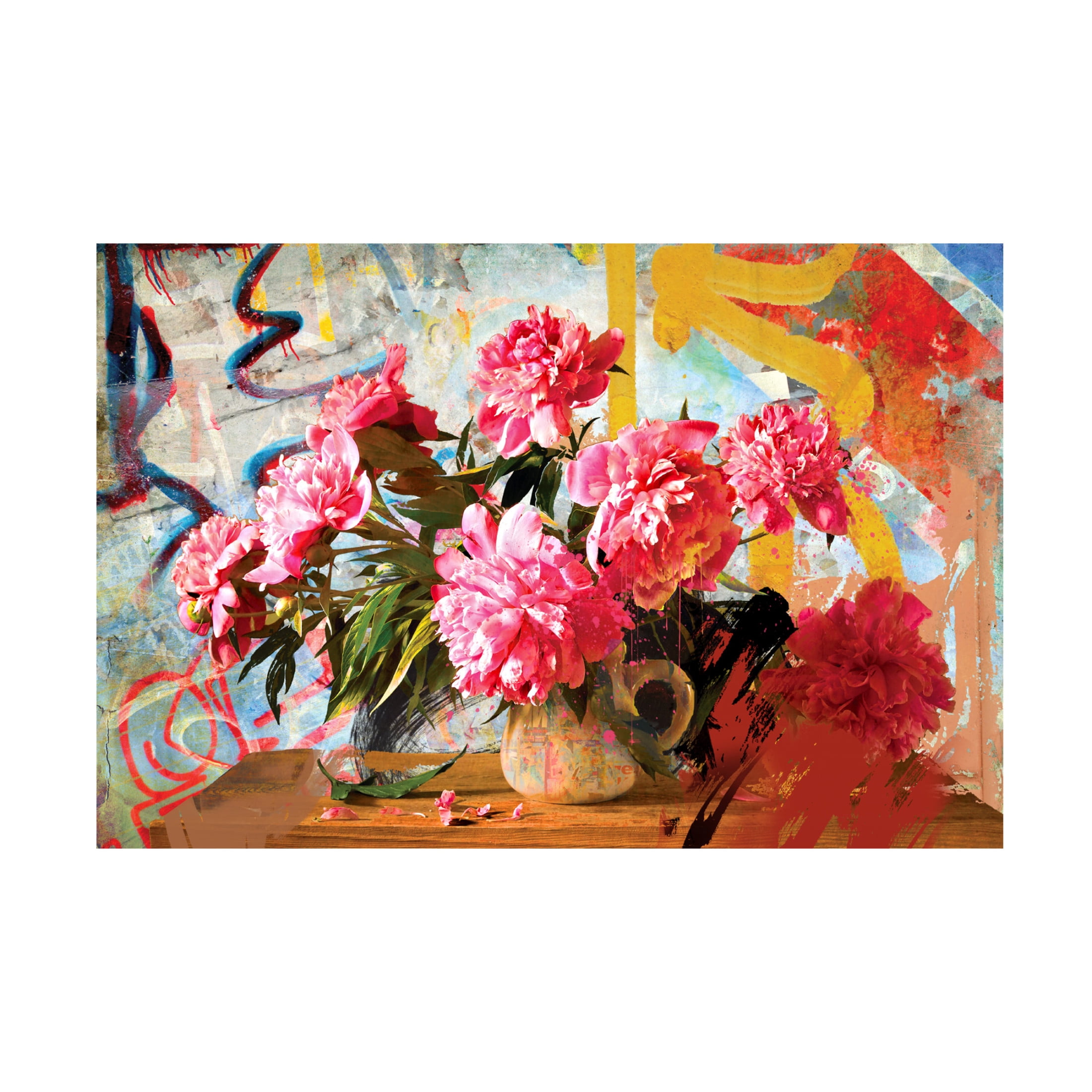 Canvas Wall Art - Porter Hastings 'Urban Bouquet 2' Wall Art for Living Room, Bedroom, or Office Décor by Trademark Fine Art - 47 x 30 Inches