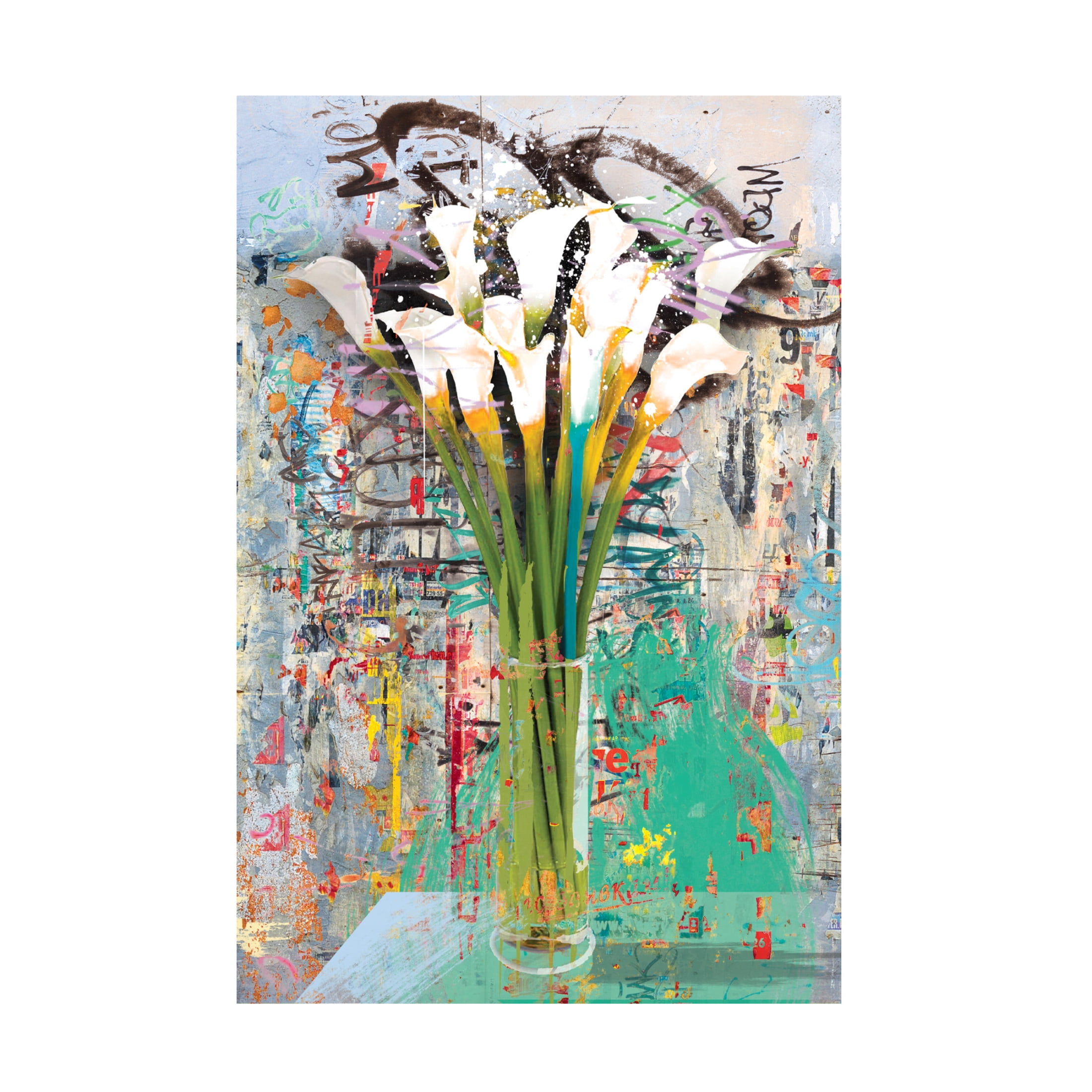 Canvas Wall Art - Porter Hastings 'Urban Bouquet 3' Wall Art for Living Room, Bedroom, or Office Décor by Trademark Fine Art - 16 x 24 Inches
