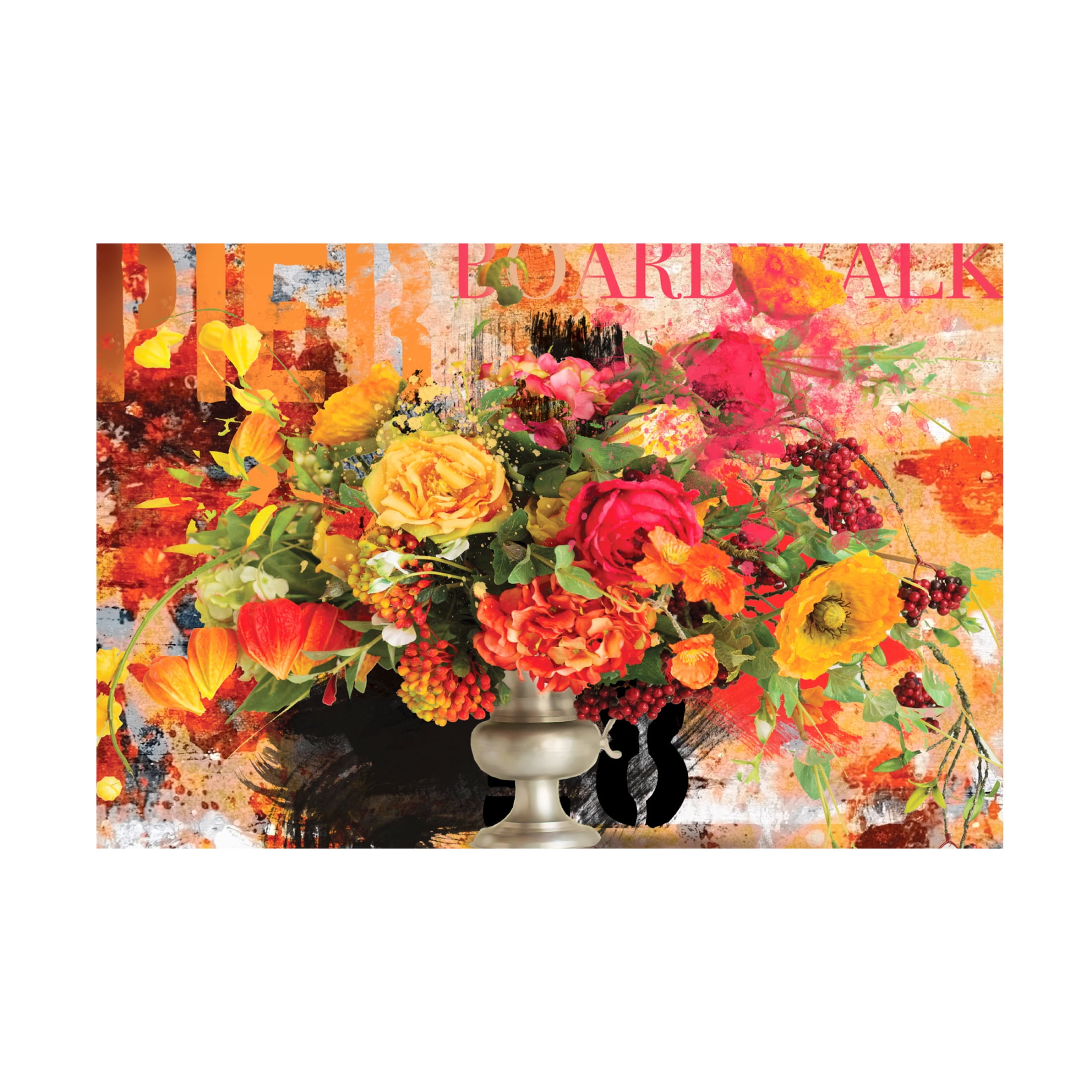 Canvas Wall Art - Porter Hastings 'Urban Bouquet 5' Wall Art for Living Room, Bedroom, or Office Décor by Trademark Fine Art - 32 x 22 Inches