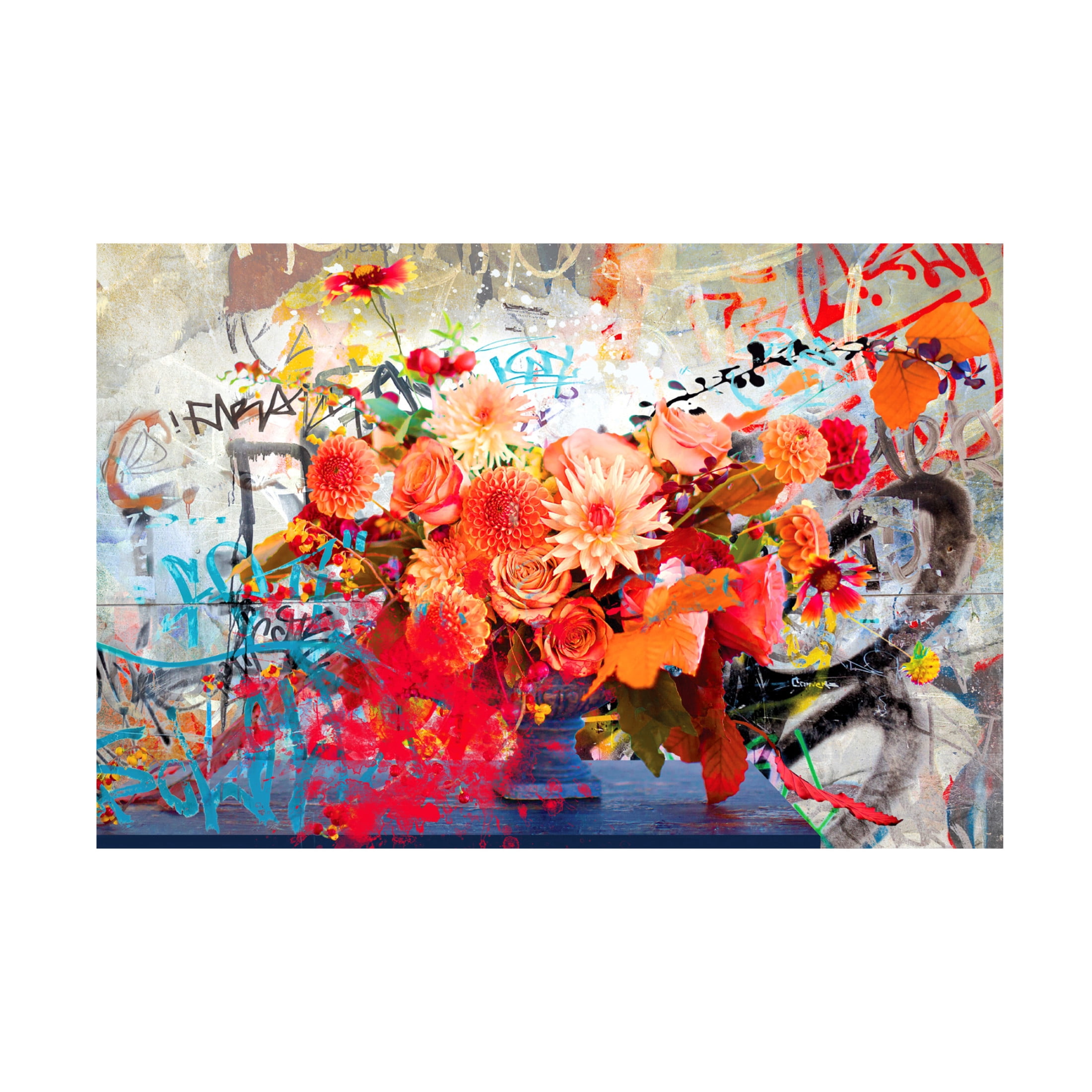 Canvas Wall Art - Porter Hastings 'Urban Bouquet 6' Wall Art for Living Room, Bedroom, or Office Décor by Trademark Fine Art - 19 x 12 Inches