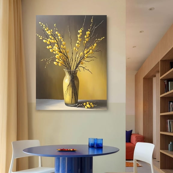 Canvas Wall Art Print - Home Decor Painting - Willows in Gold Five 24x32