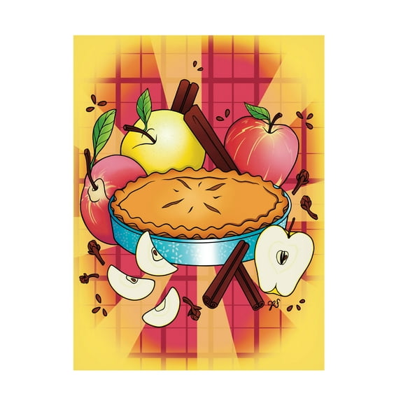 Canvas Wall Art - Rachel Feirman 'Apple Medley' Wall Art for Living Room, Bedroom, or Office Décor by Trademark Fine Art - 14 x 19 Inches