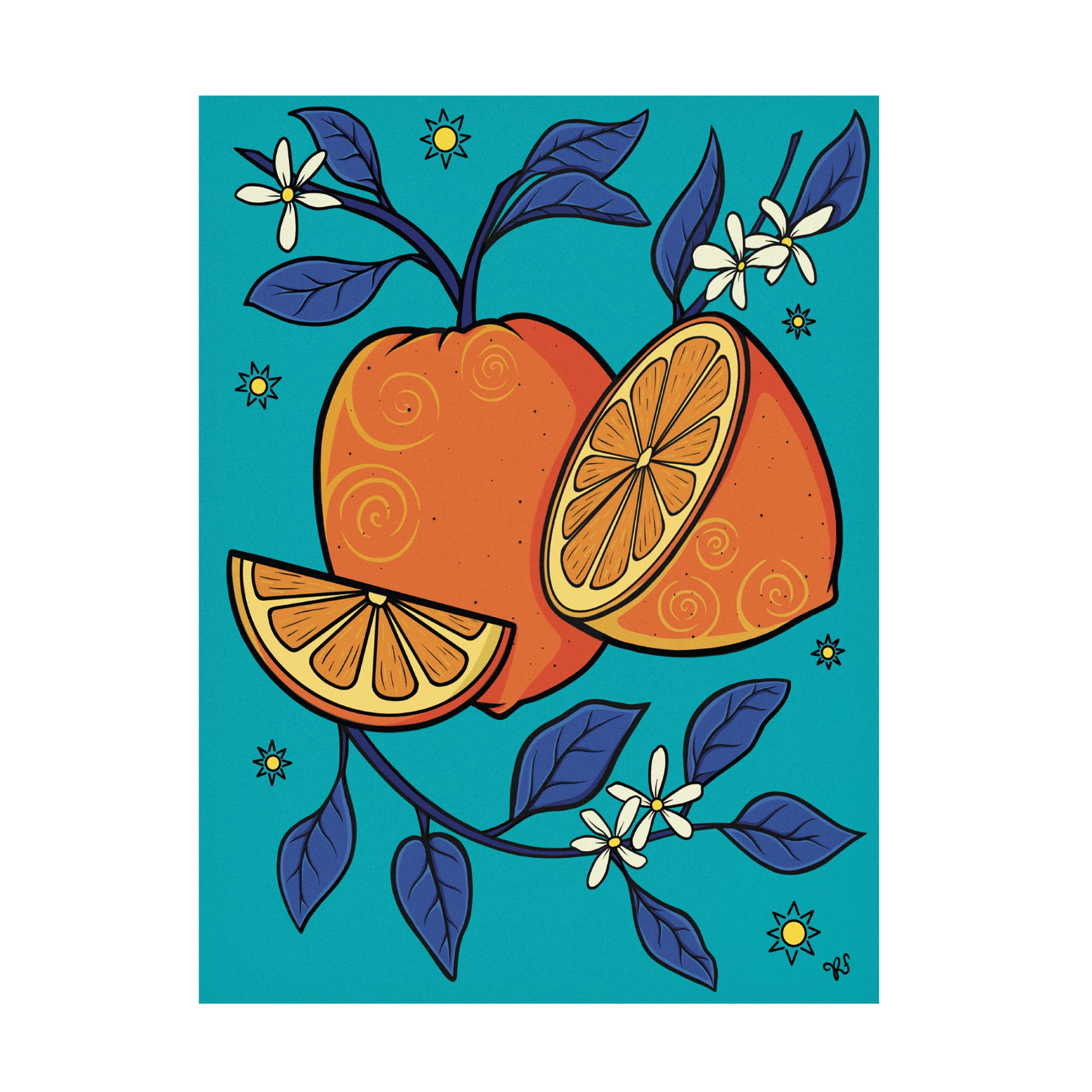 Canvas Wall Art - Rachel Feirman 'Oranges' Wall Art for Living Room, Bedroom, or Office Décor by Trademark Fine Art - 24 x 32 Inches