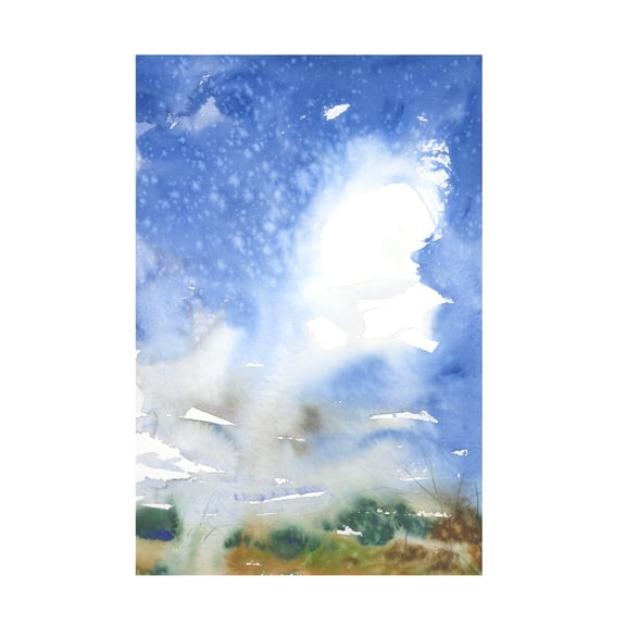 Canvas Wall Art - Randy Noble Fine Art 'Cloud Burst' Wall Art for Living Room, Bedroom, or Office Décor by Trademark Fine Art - 12 x 19 Inches
