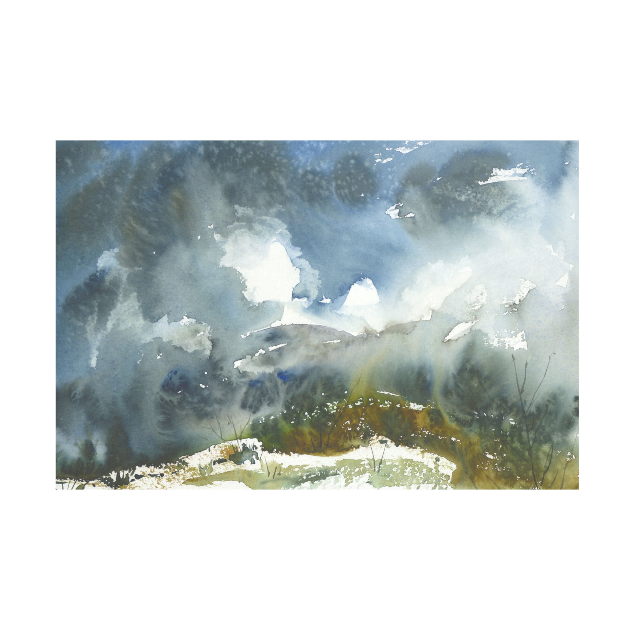 Canvas Wall Art - Randy Noble Fine Art 'Moss Fog' Wall Art for Living Room, Bedroom, or Office Décor by Trademark Fine Art - 32 x 22 Inches