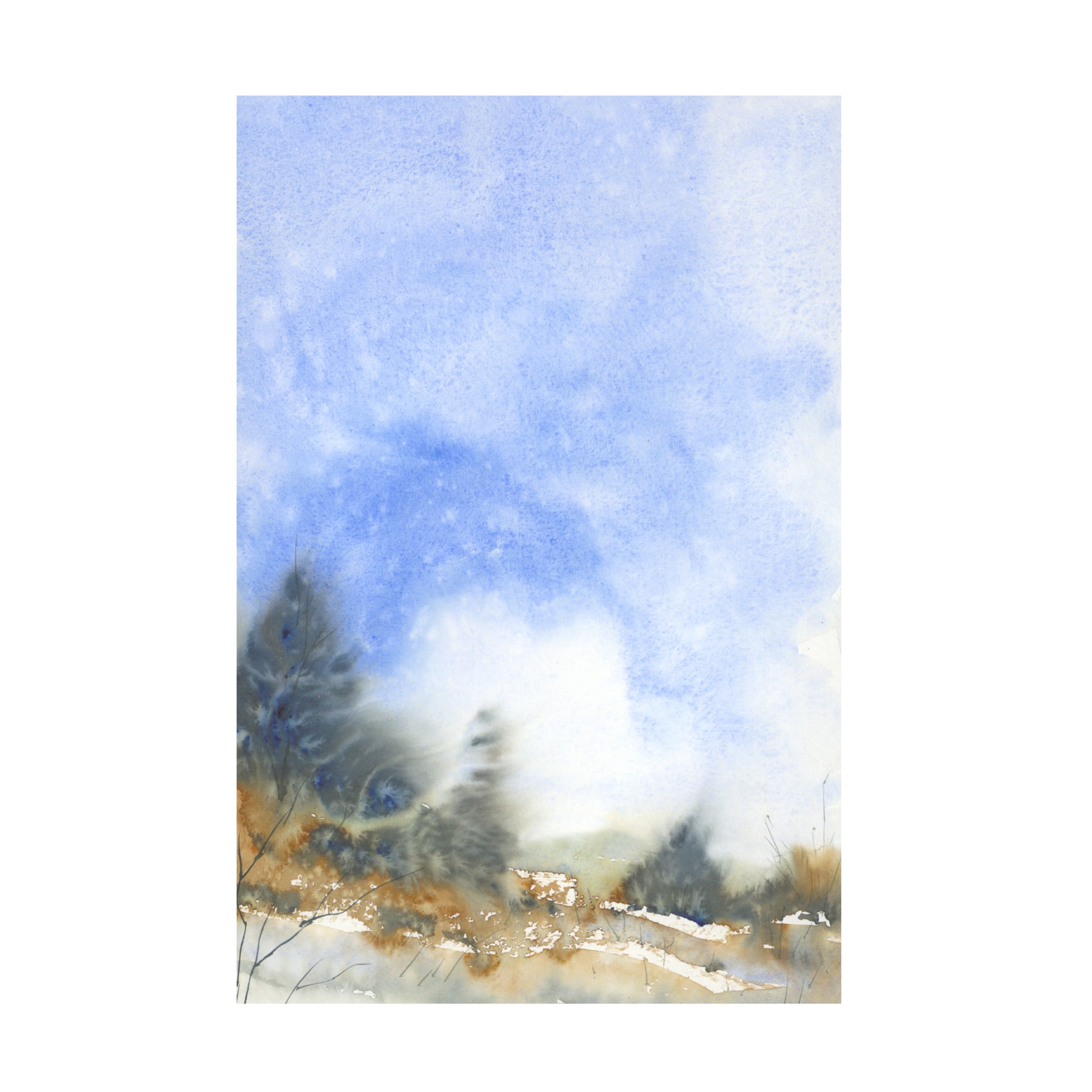Canvas Wall Art - Randy Noble Fine Art 'Passing Shower' Wall Art for Living Room, Bedroom, or Office Décor by Trademark Fine Art - 22 x 32 Inches