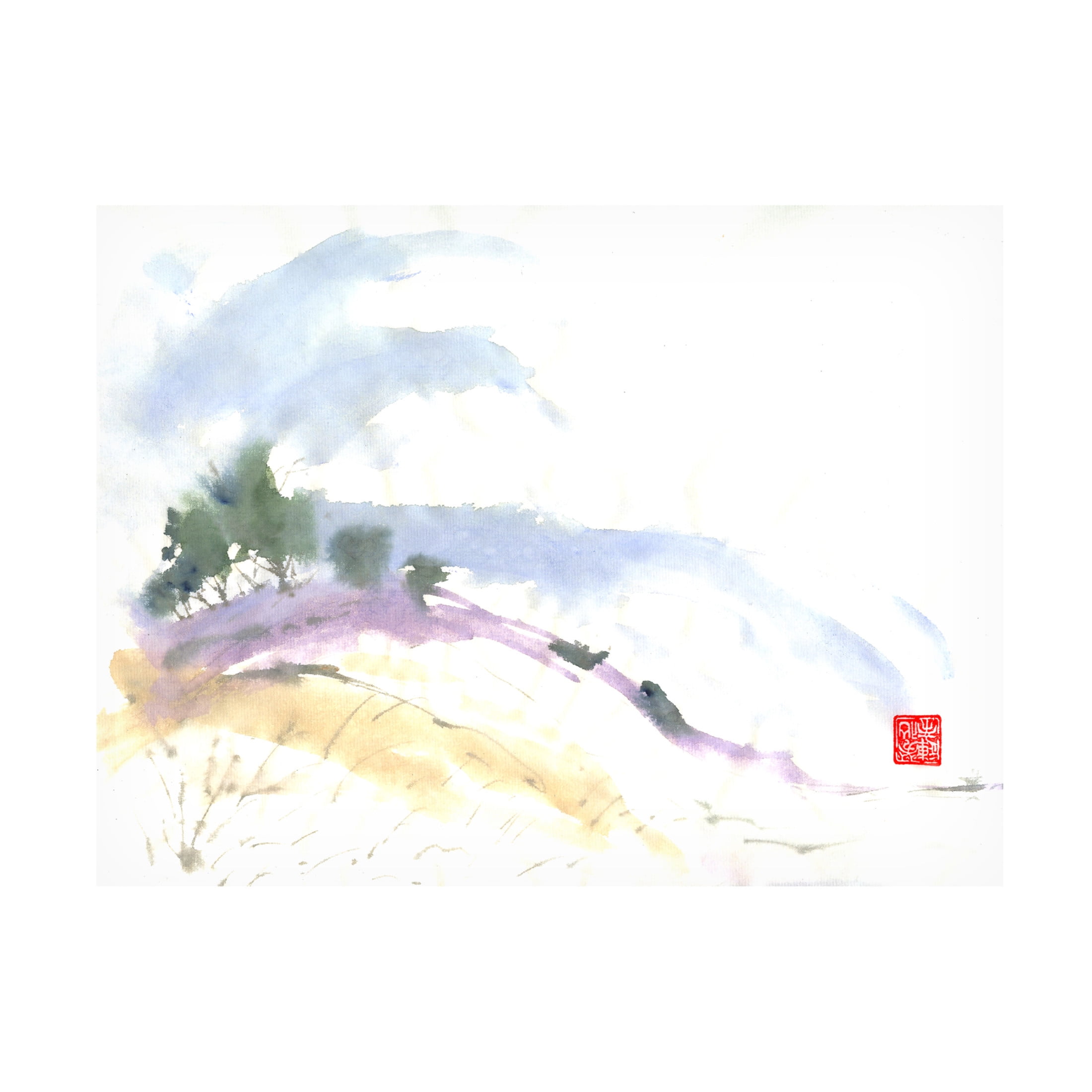 Canvas Wall Art - Randy Noble Fine Art 'Serenenes' Wall Art for Living Room, Bedroom, or Office Décor by Trademark Fine Art - 32 x 24 Inches