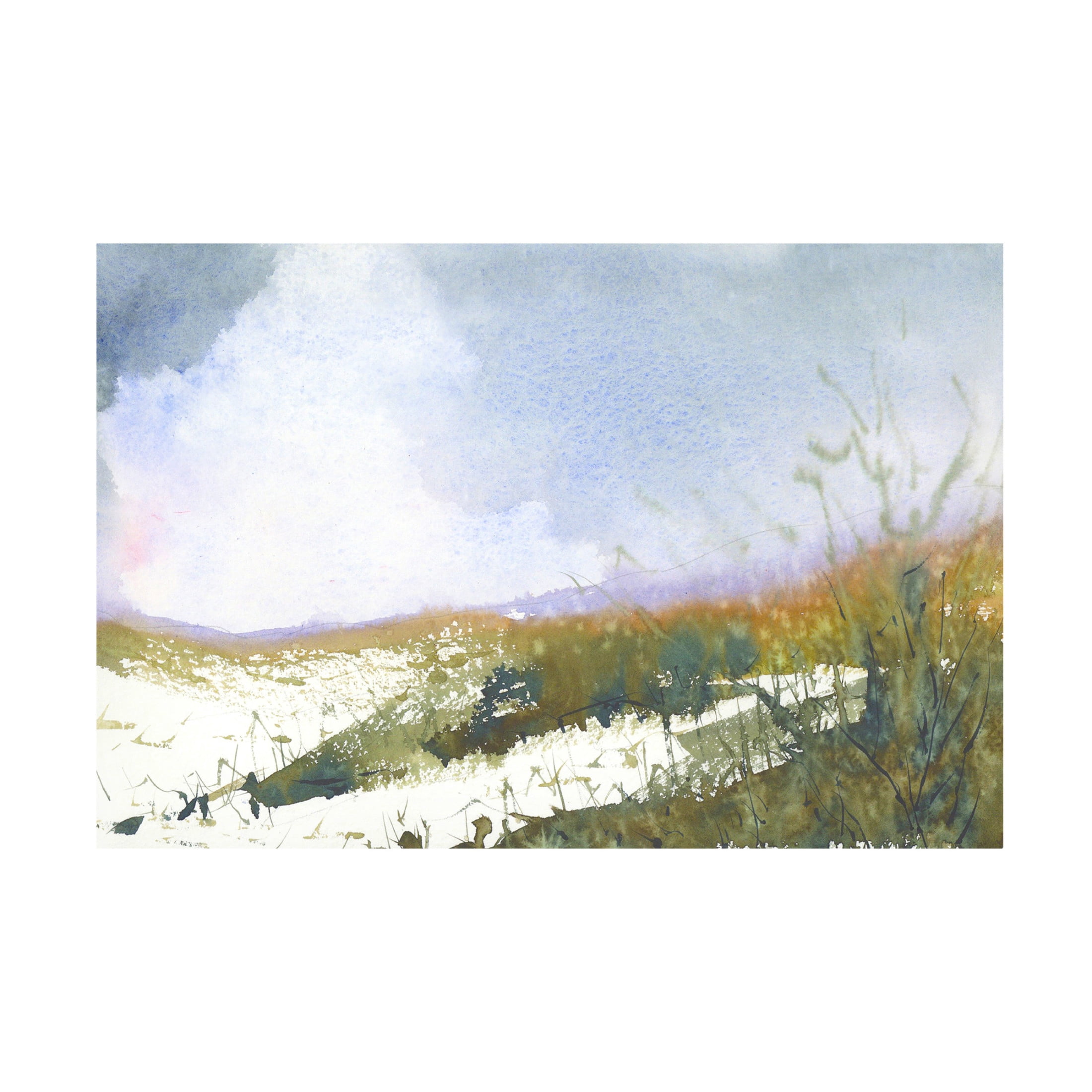 Canvas Wall Art - Randy Noble Fine Art 'Snow Passage' Wall Art for Living Room, Bedroom, or Office Décor by Trademark Fine Art - 19 x 12 Inches