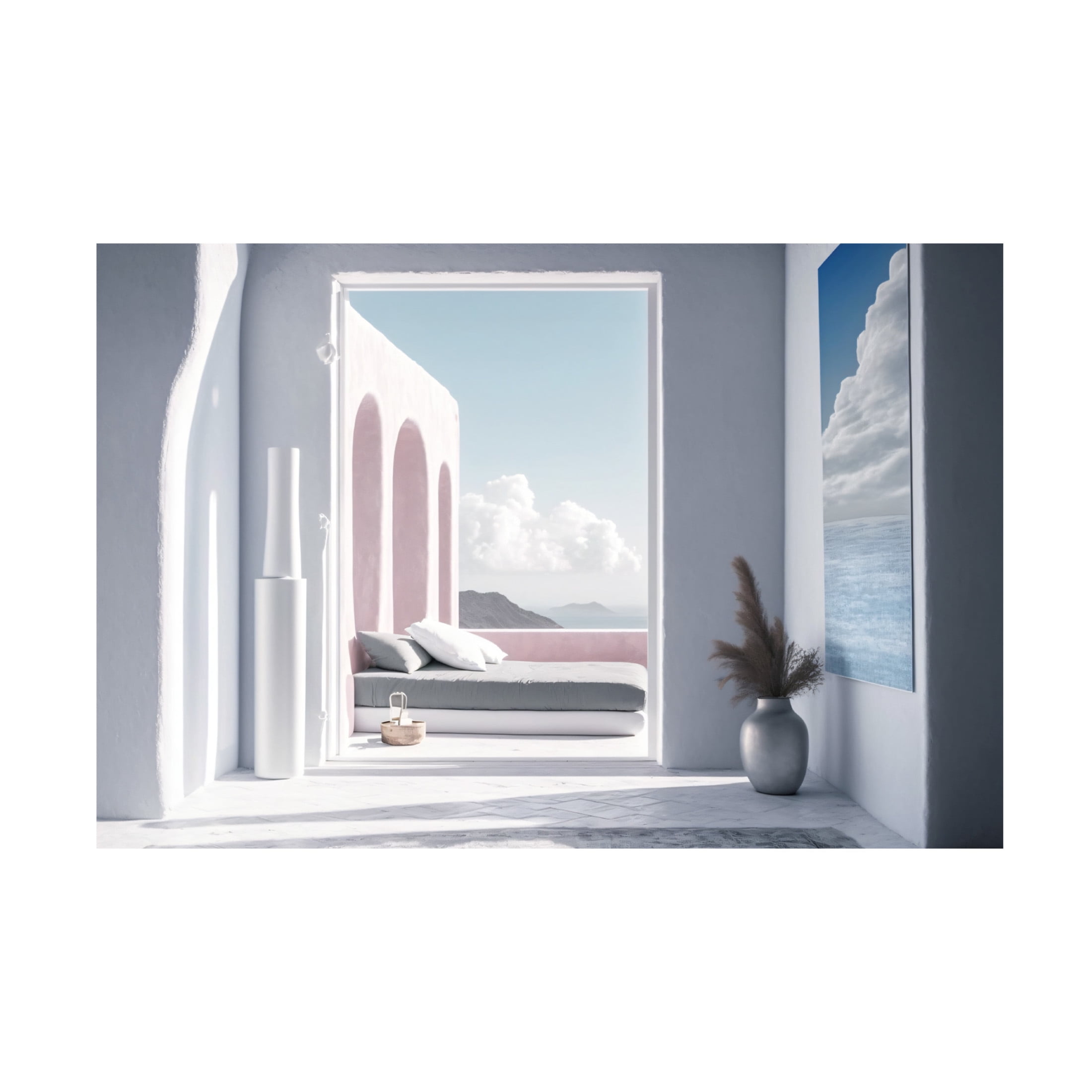 Canvas Wall Art - Ray Heere 'Architectural Photography Balconies 3' Wall Art for Living Room, Bedroom, or Office Décor by Trademark Fine Art - 32 x 22 Inches