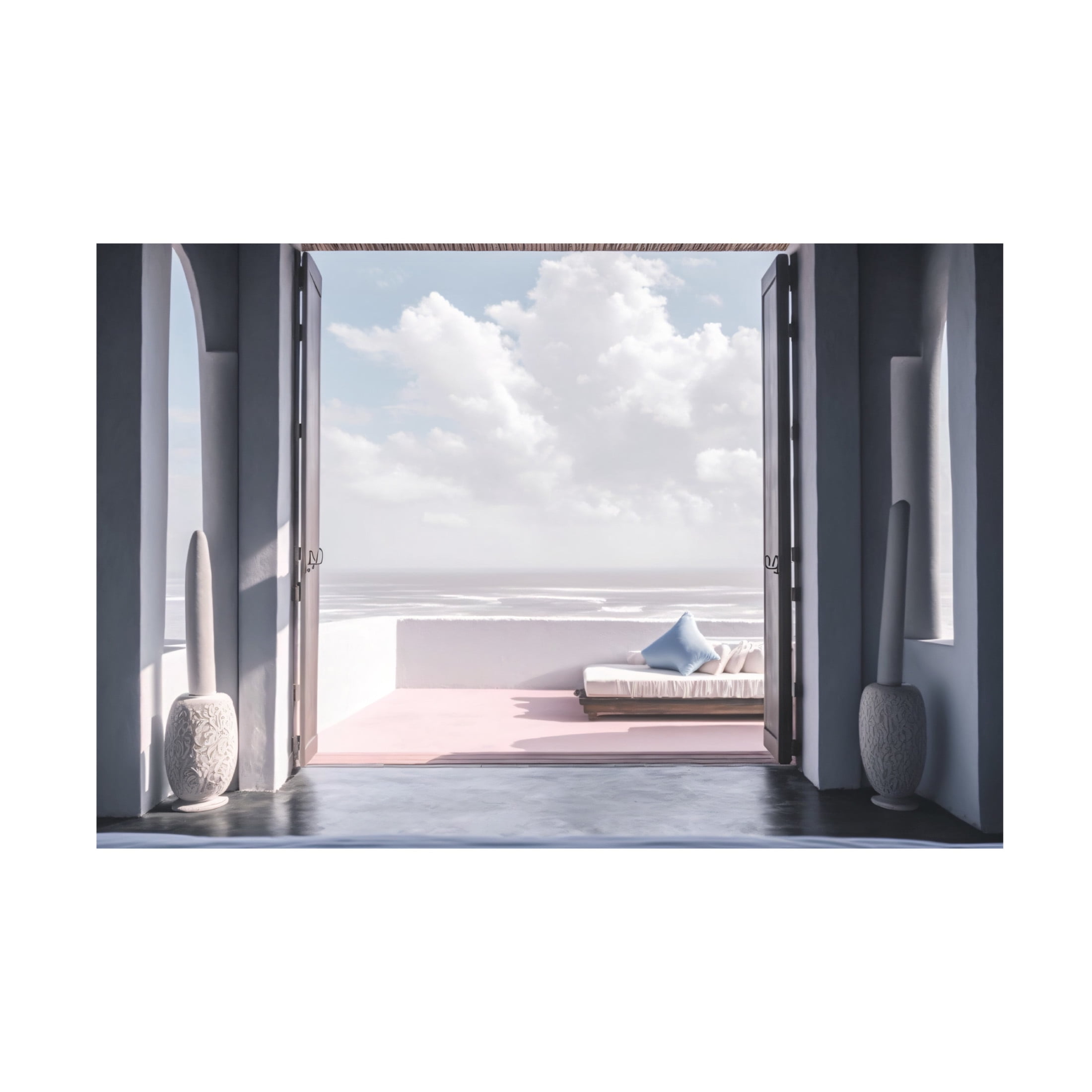 Canvas Wall Art - Ray Heere 'Architectural Photography Balconies 5' Wall Art for Living Room, Bedroom, or Office Décor by Trademark Fine Art - 47 x 30 Inches
