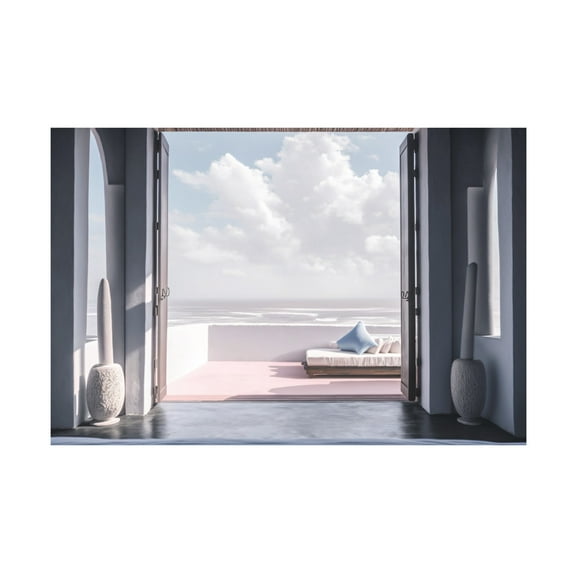 Canvas Wall Art - Ray Heere 'Architectural Photography Balconies 5' Wall Art for Living Room, Bedroom, or Office Décor by Trademark Fine Art - 47 x 30 Inches