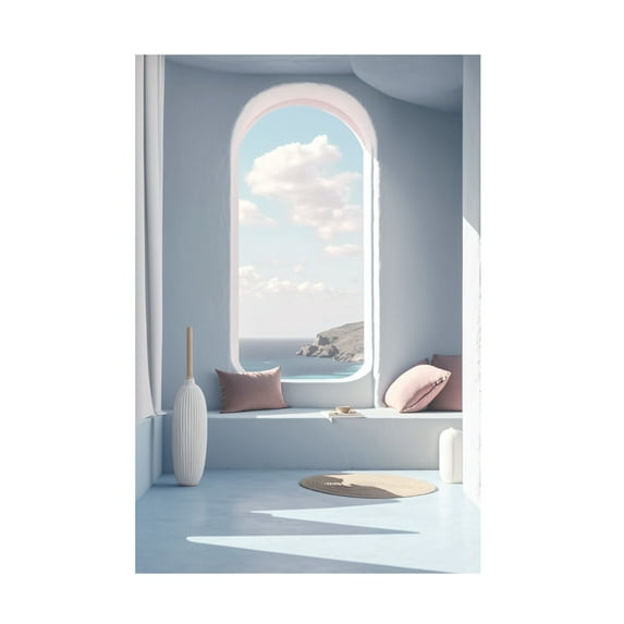 Canvas Wall Art - Ray Heere 'Architectural Photography Balconies 8' Wall Art for Living Room, Bedroom, or Office Décor by Trademark Fine Art - 12 x 19 Inches