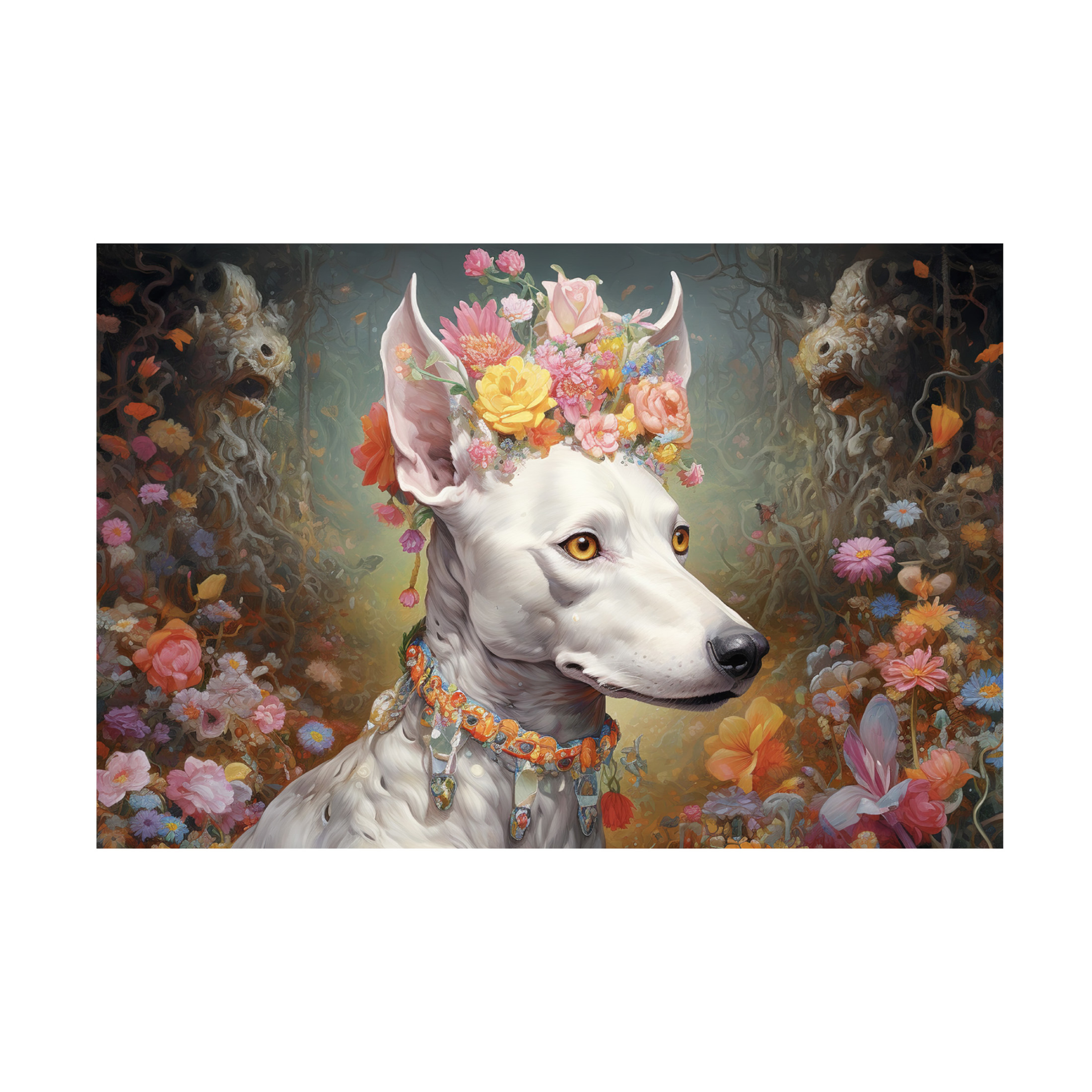 Canvas Wall Art - Ray Heere 'Art Dog 1' Wall Art for Living Room, Bedroom, or Office Décor by Trademark Fine Art - 32 x 22 Inches