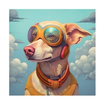 Canvas Wall Art - Ray Heere 'Art Dog 10' Wall Art for Living Room, Bedroom, or Office Décor by Trademark Fine Art - 14 x 14 Inches