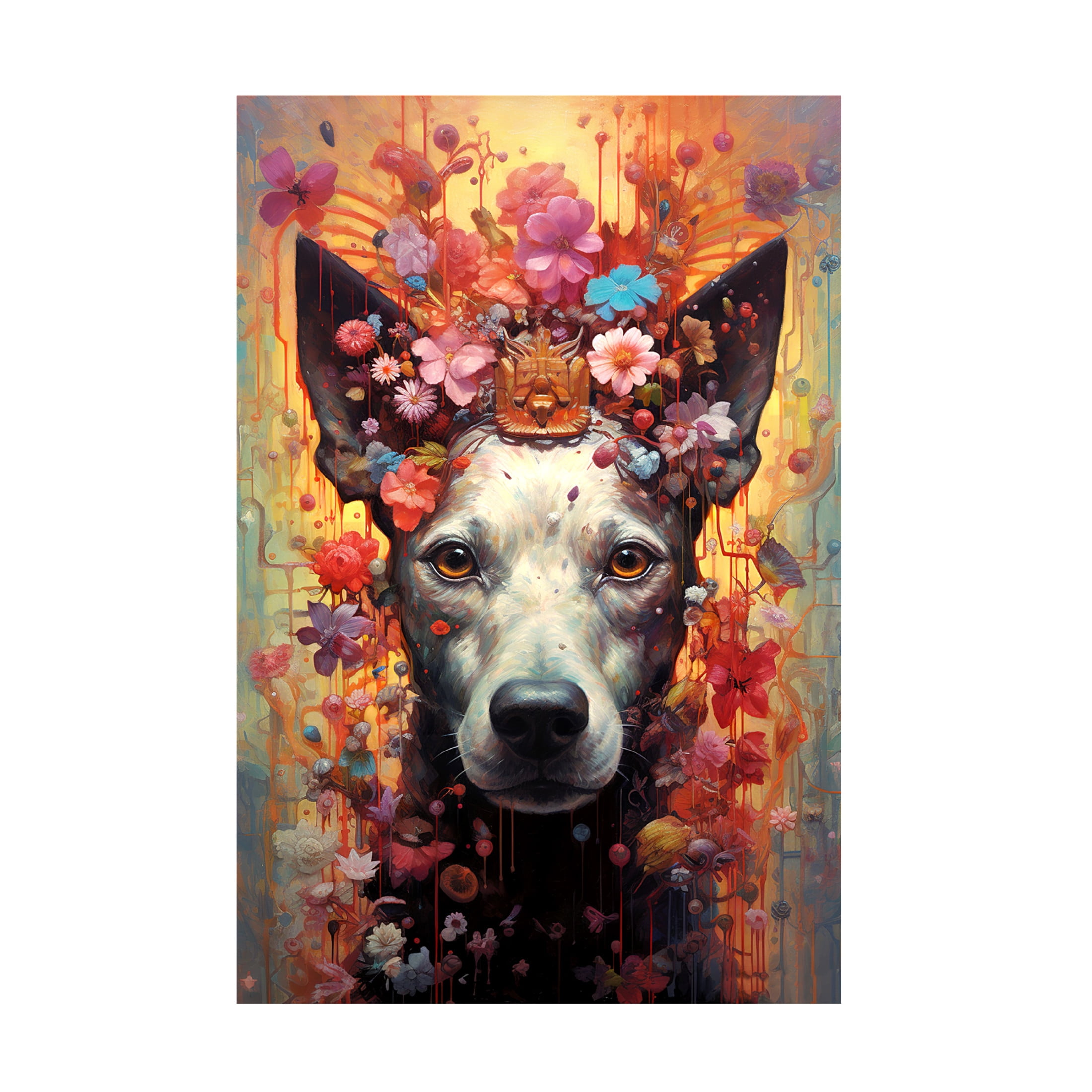 Canvas Wall Art - Ray Heere 'Art Dog 12' Wall Art for Living Room, Bedroom, or Office Décor by Trademark Fine Art - 30 x 47 Inches