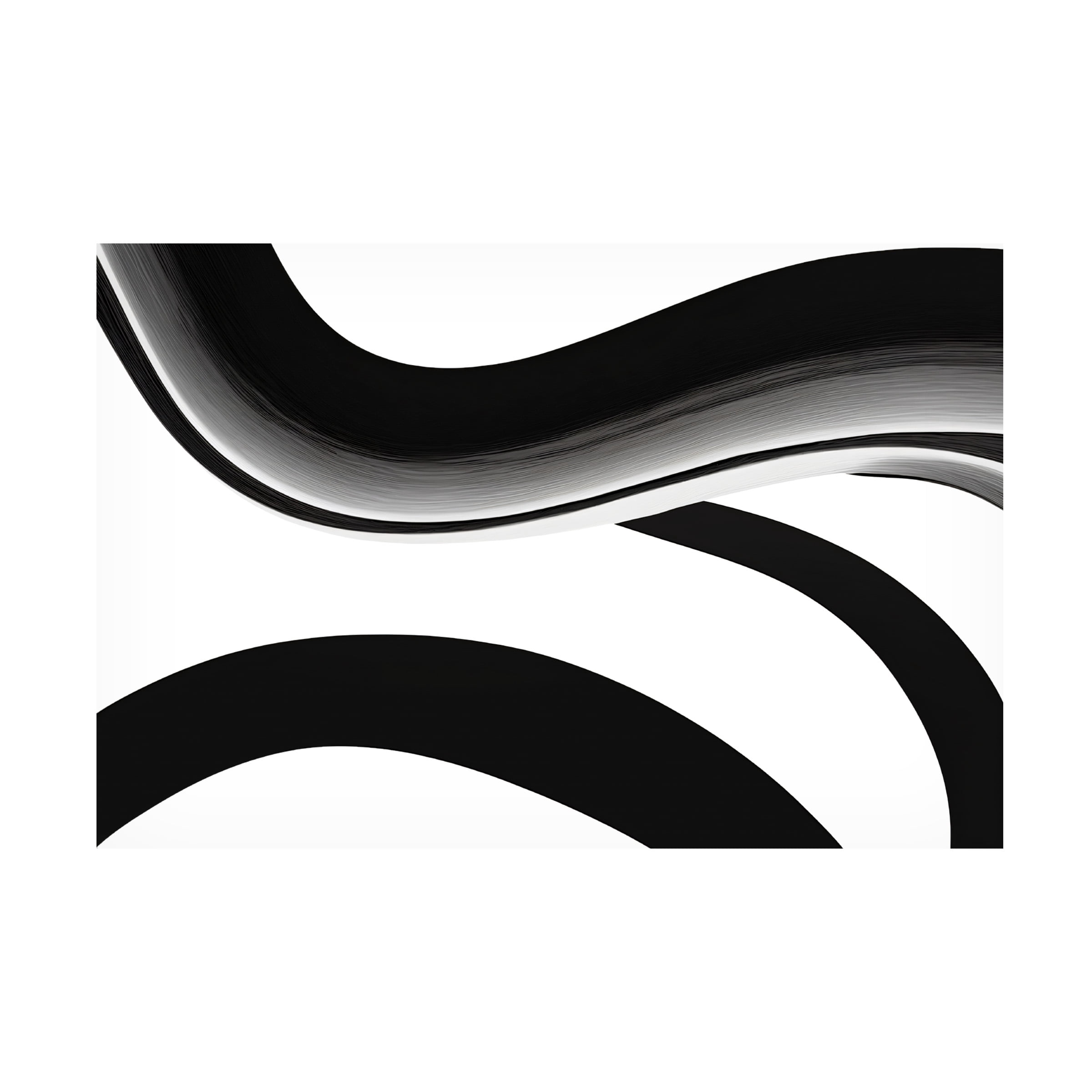 Canvas Wall Art - Ray Heere 'Black White Bold Strokes 10' Wall Art for Living Room, Bedroom, or Office DÃ©cor by Trademark Fine Art - 24 x 16 Inches