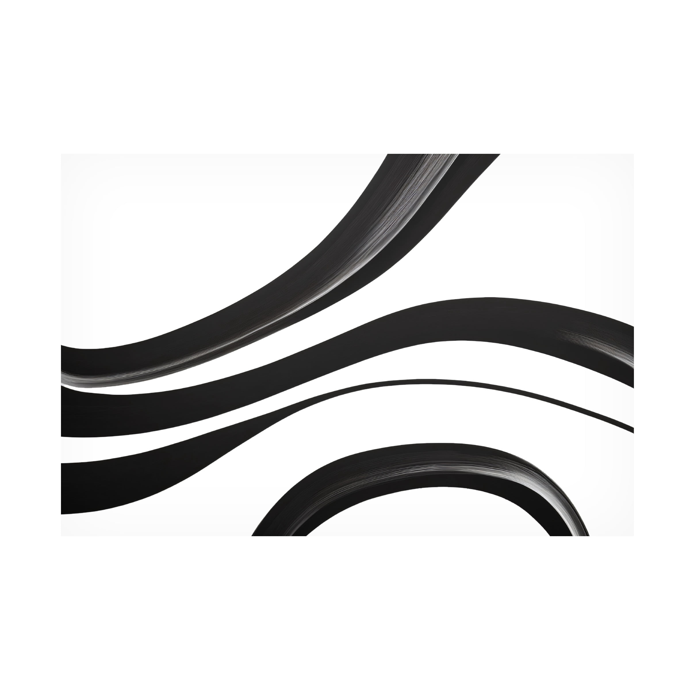 Canvas Wall Art - Ray Heere 'Black White Bold Strokes 15' Wall Art for Living Room, Bedroom, or Office Décor by Trademark Fine Art - 24 x 16 Inches