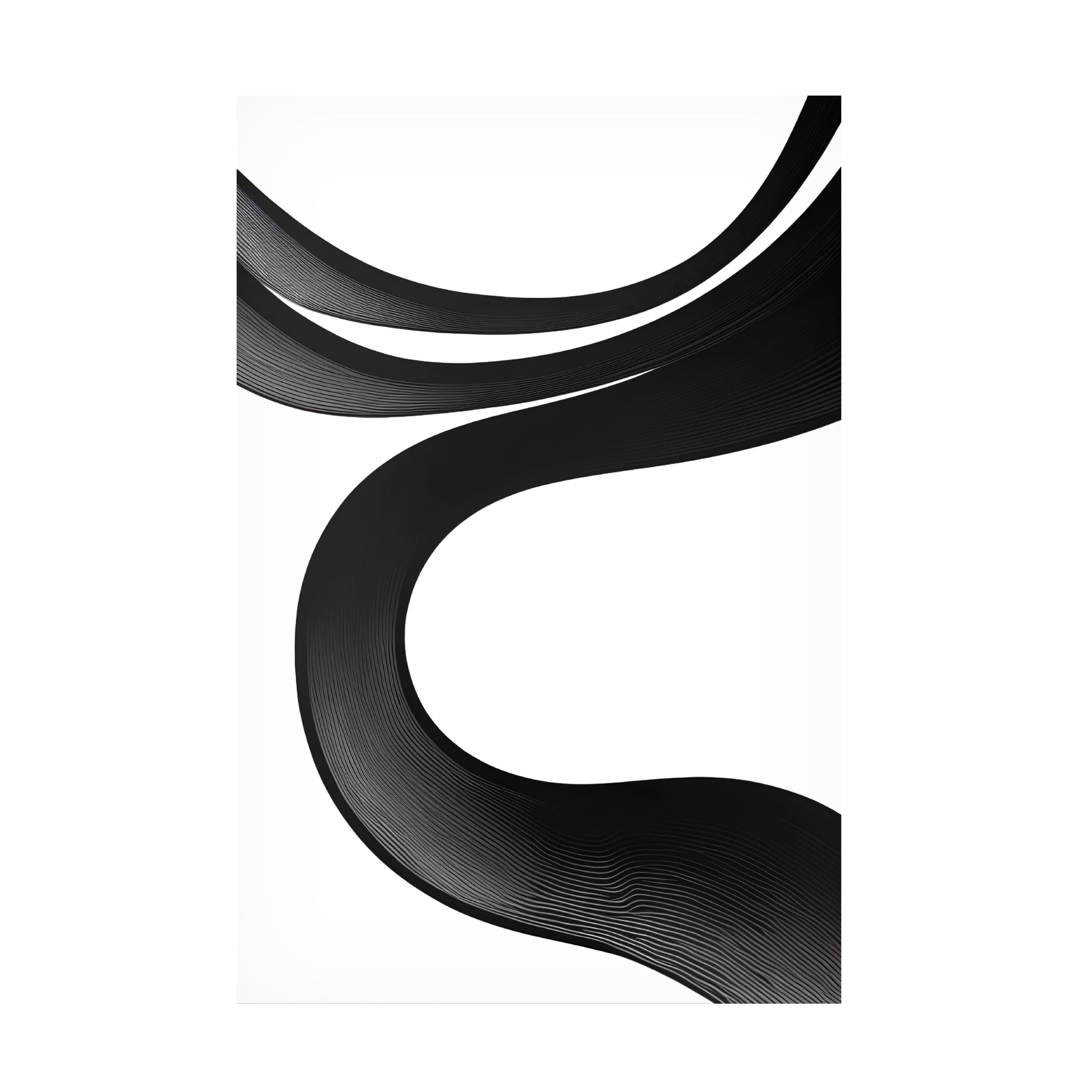 Canvas Wall Art - Ray Heere 'Black White Bold Strokes 21' Wall Art for Living Room, Bedroom, or Office DÃ©cor by Trademark Fine Art - 30 x 47 Inches