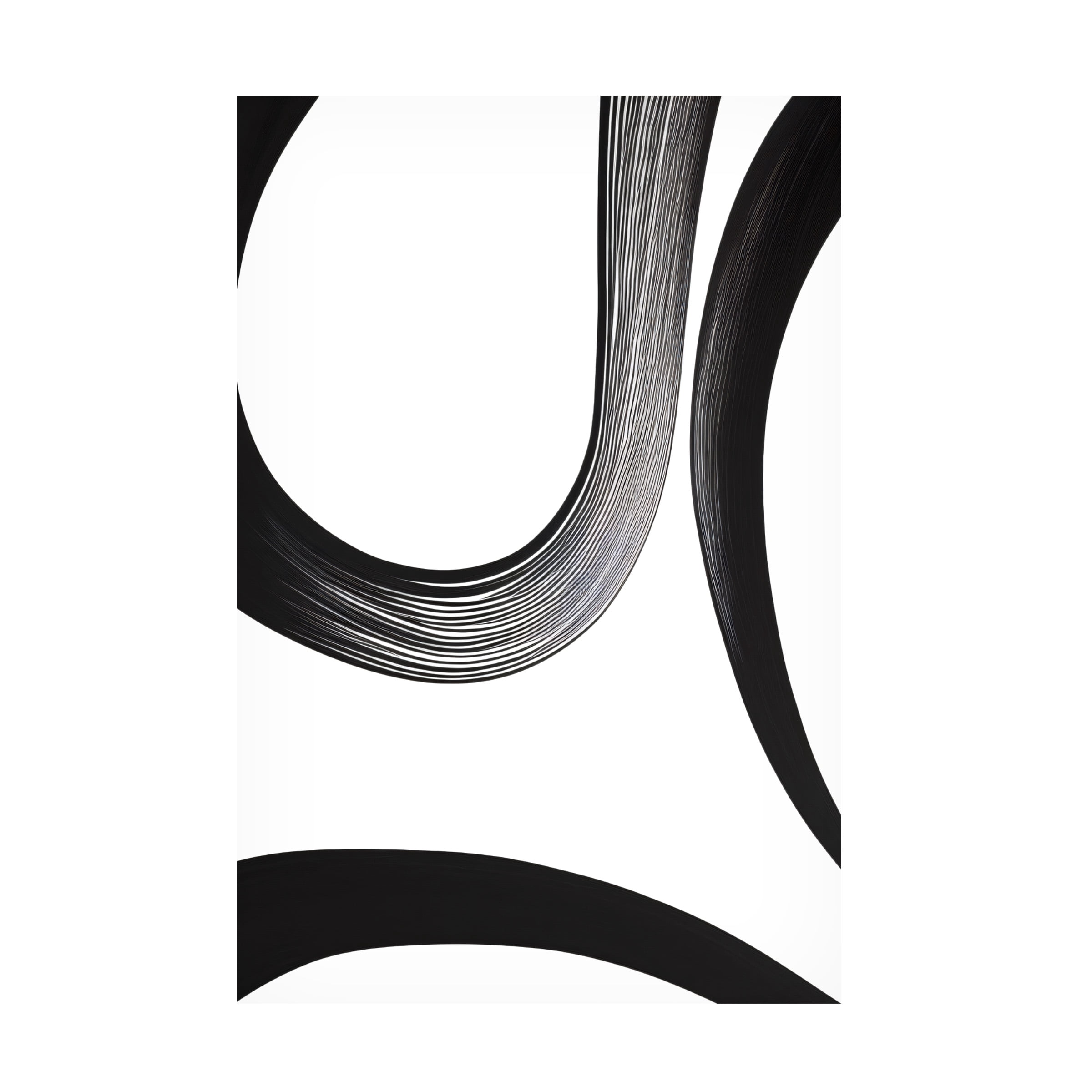 Canvas Wall Art - Ray Heere 'Black White Bold Strokes 23' Wall Art for Living Room, Bedroom, or Office DÃ©cor by Trademark Fine Art - 30 x 47 Inches