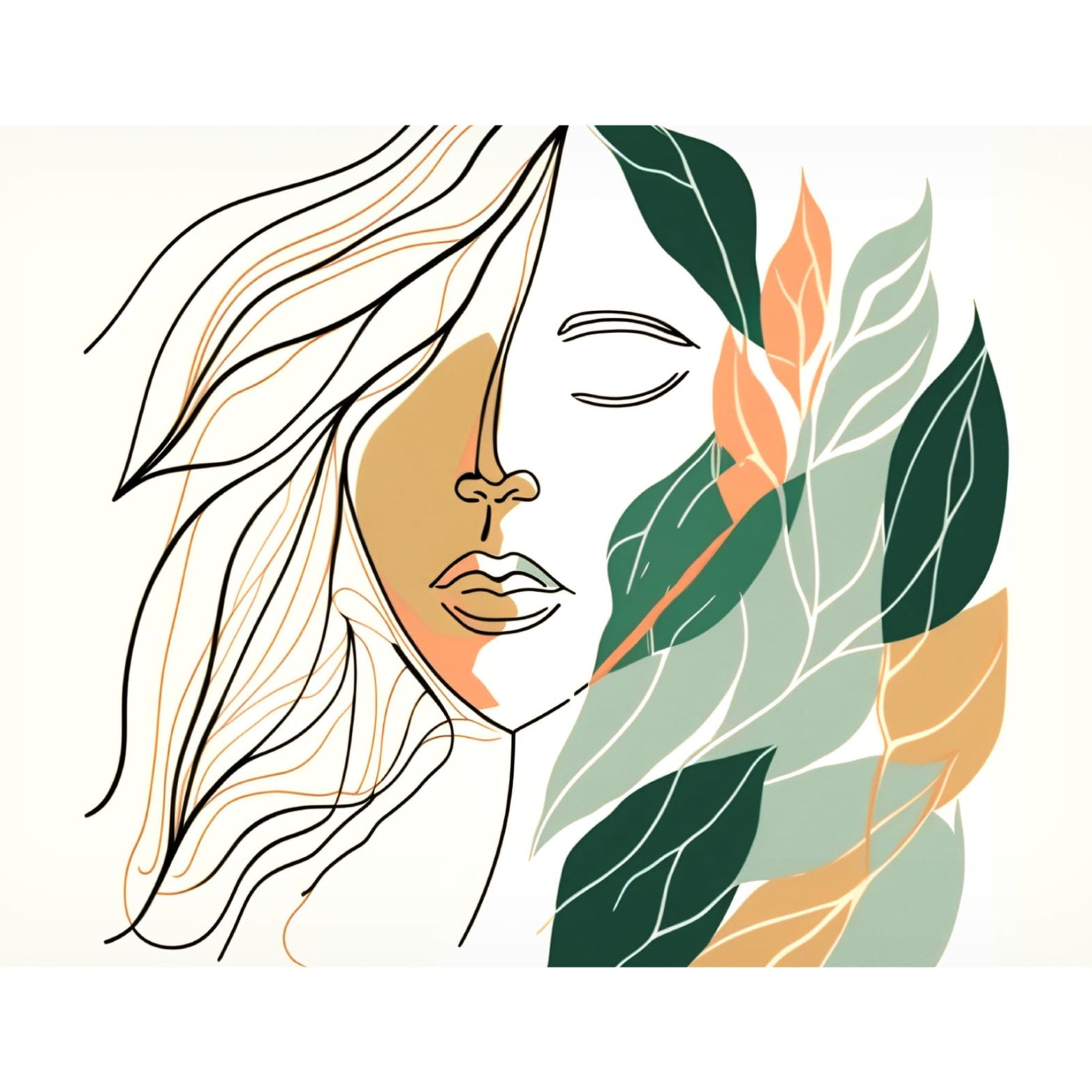 Canvas Wall Art - Ray Heere 'Botanical Minimalism Portraits 4' Wall Art for Living Room, Bedroom, or Office Décor by Trademark Fine Art - 47 x 30 Inches
