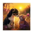 thumbnail image 1 of Canvas Wall Art - Ray Heere 'Cats And Dogs 31' Wall Art for Living Room, Bedroom, or Office Décor by Trademark Fine Art - 35 x 35 Inches, 1 of 4
