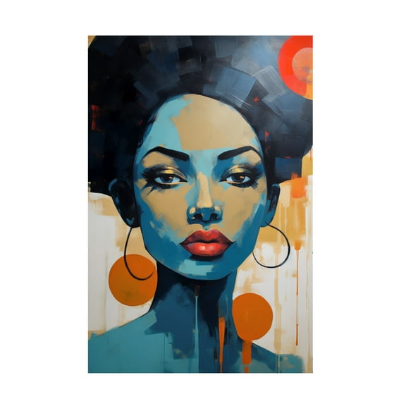 Canvas Wall Art - Ray Heere 'Colorful Model 13' Wall Art for Living Room, Bedroom, or Office Décor by Trademark Fine Art - 12 x 19 Inches