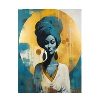 Canvas Wall Art - Ray Heere 'Colorful Model 14' Wall Art for Living Room, Bedroom, or Office Décor by Trademark Fine Art - 14 x 19 Inches