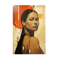 Canvas Wall Art - Ray Heere 'Colorful Model 15' Wall Art for Living Room, Bedroom, or Office Décor by Trademark Fine Art - 12 x 19 Inches