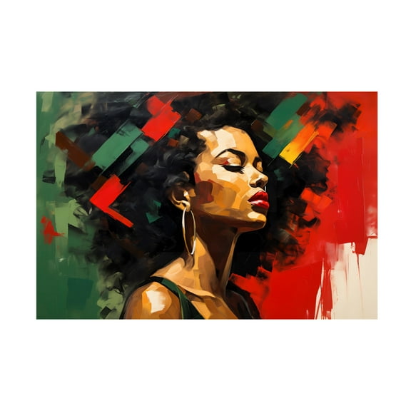 Canvas Wall Art - Ray Heere 'Colorful Model 20' Wall Art for Living Room, Bedroom, or Office Décor by Trademark Fine Art - 19 x 12 Inches