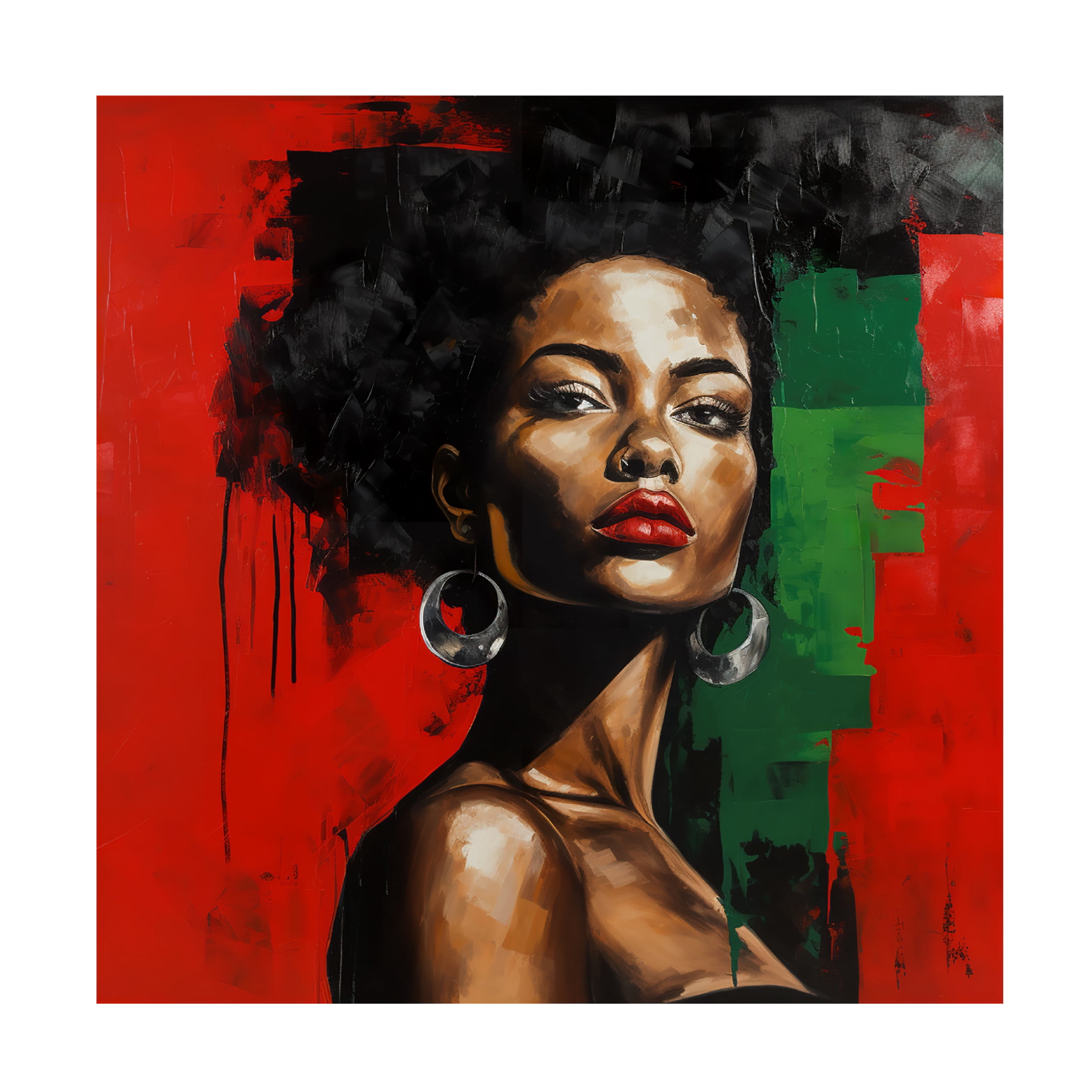 Canvas Wall Art - Ray Heere 'Colorful Model 22' Wall Art for Living Room, Bedroom, or Office Décor by Trademark Fine Art - 35 x 35 Inches