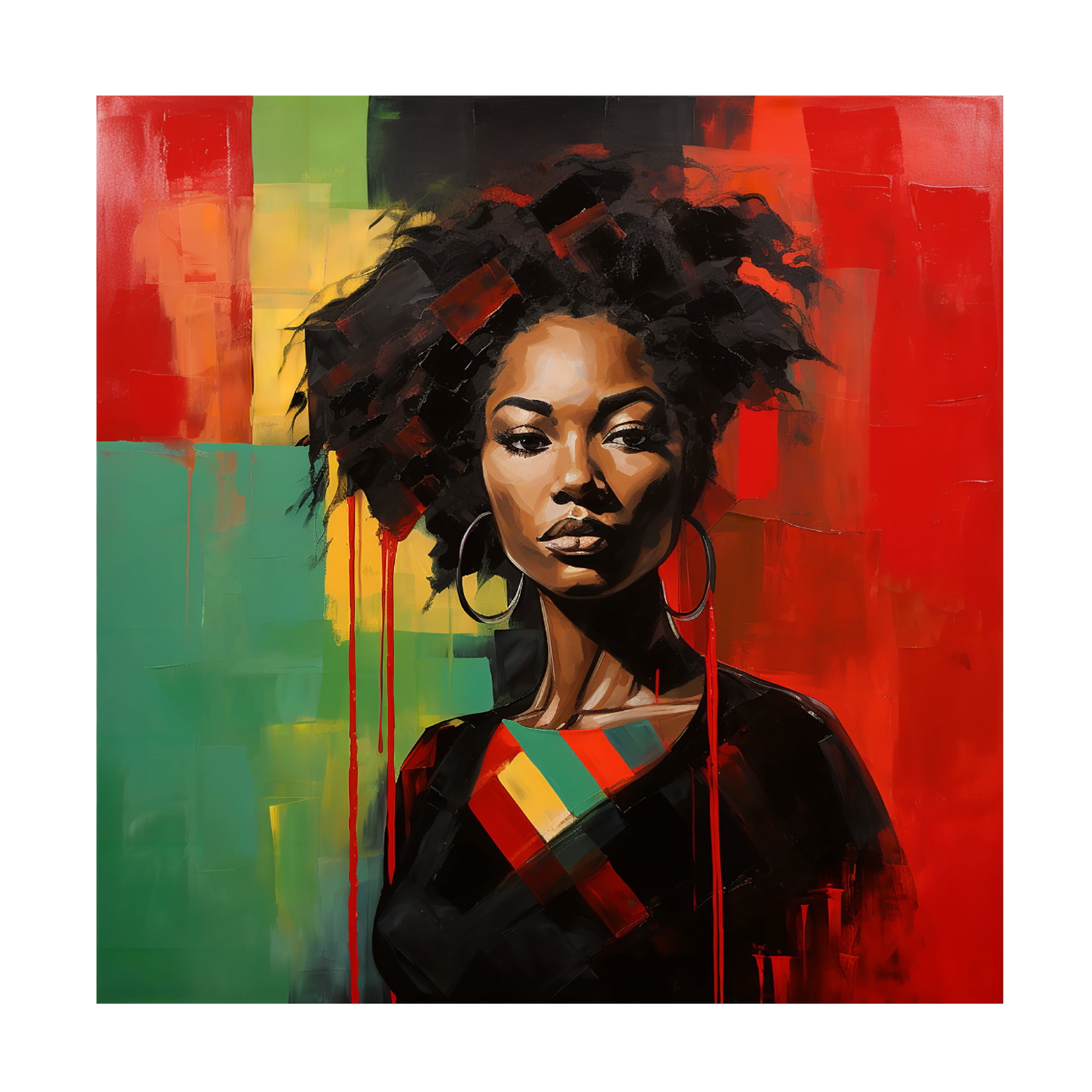 Canvas Wall Art - Ray Heere 'Colorful Model 23' Wall Art for Living Room, Bedroom, or Office Décor by Trademark Fine Art - 35 x 35 Inches
