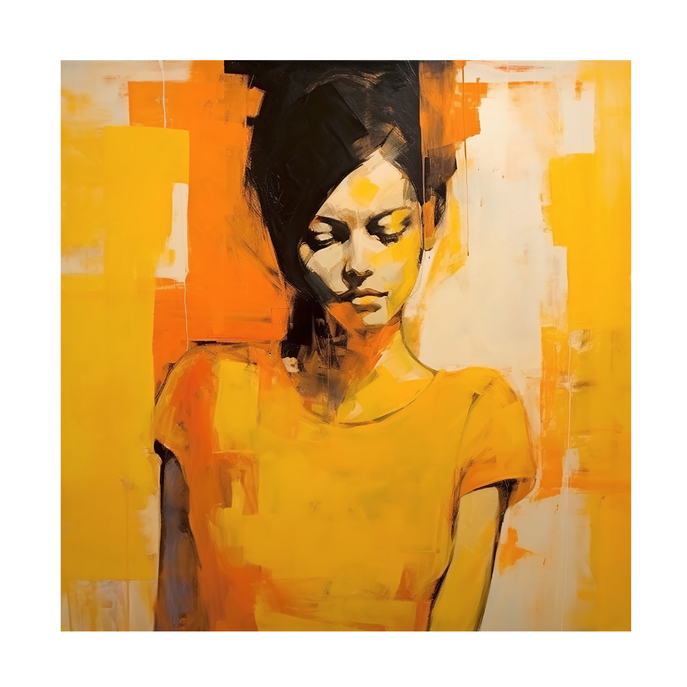 Canvas Wall Art - Ray Heere 'Colorful Model 3' Wall Art for Living Room, Bedroom, or Office Décor by Trademark Fine Art - 35 x 35 Inches