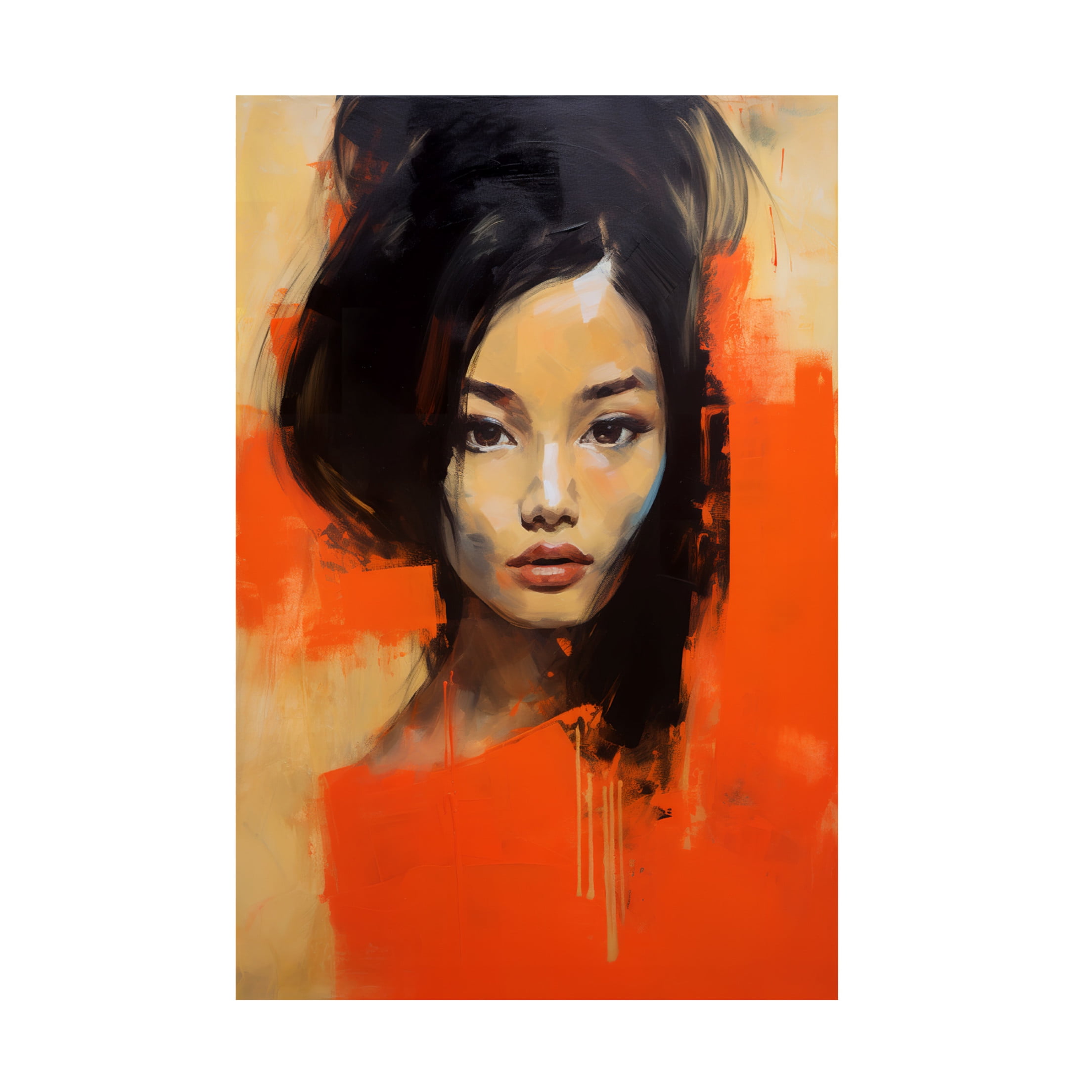 Canvas Wall Art - Ray Heere 'Colorful Model 7' Wall Art for Living Room, Bedroom, or Office Décor by Trademark Fine Art - 22 x 32 Inches
