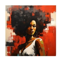 Canvas Wall Art - Ray Heere 'Colorful Model 8' Wall Art for Living Room, Bedroom, or Office Décor by Trademark Fine Art - 14 x 14 Inches