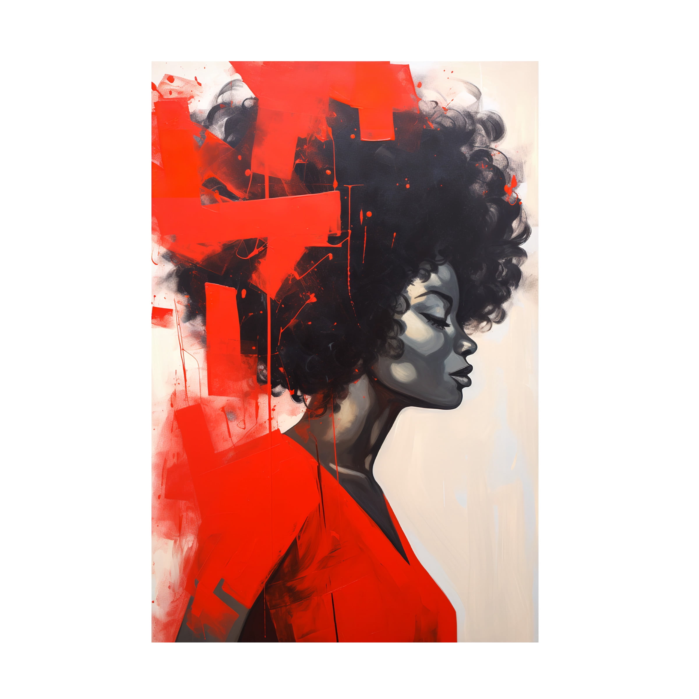 Canvas Wall Art - Ray Heere 'Colorful Model 9' Wall Art for Living Room, Bedroom, or Office DÃ©cor by Trademark Fine Art - 30 x 47 Inches