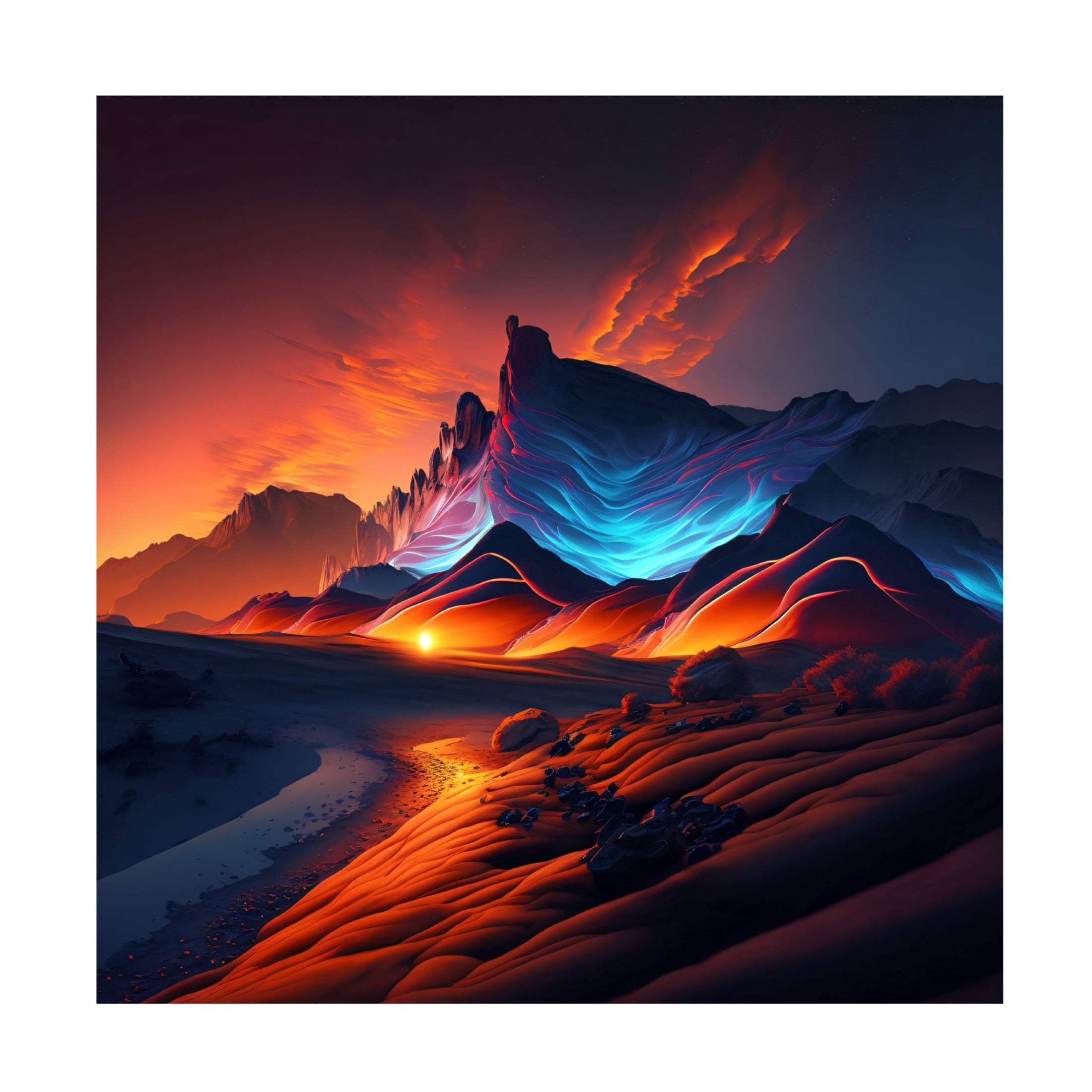 Canvas Wall Art - Ray Heere 'Desert Of Dreams 17' Wall Art for Living Room, Bedroom, or Office Décor by Trademark Fine Art - 24 x 24 Inches