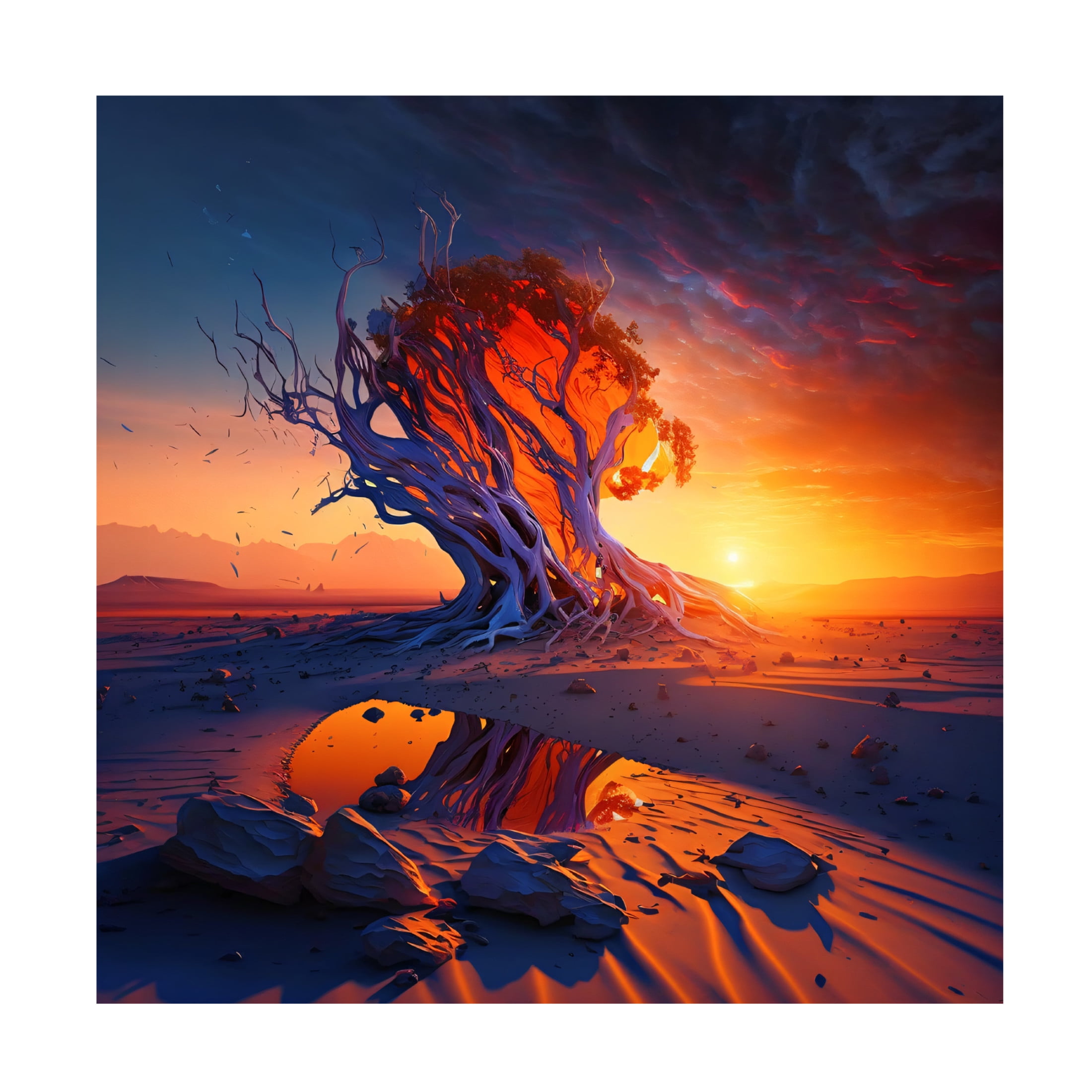 Canvas Wall Art - Ray Heere 'Desert Of Dreams 2' Wall Art for Living Room, Bedroom, or Office Décor by Trademark Fine Art - 24 x 24 Inches
