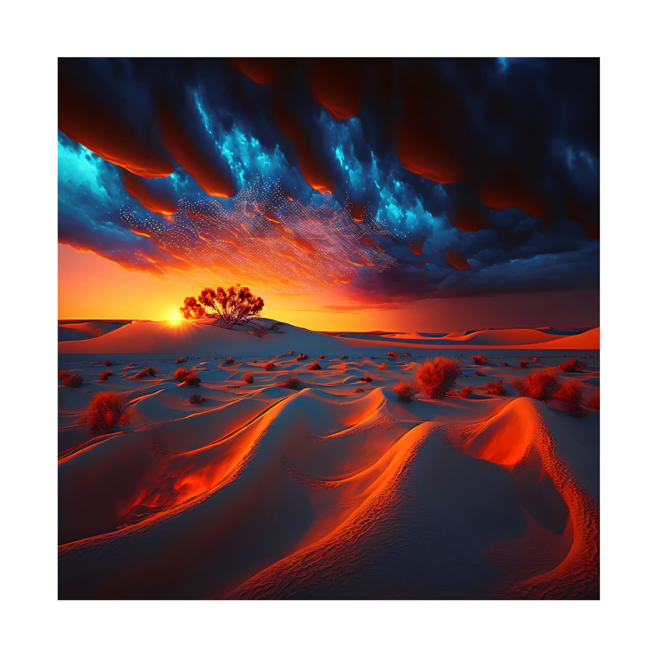 Canvas Wall Art - Ray Heere 'Desert Of Dreams 9' Wall Art for Living Room, Bedroom, or Office Décor by Trademark Fine Art - 35 x 35 Inches