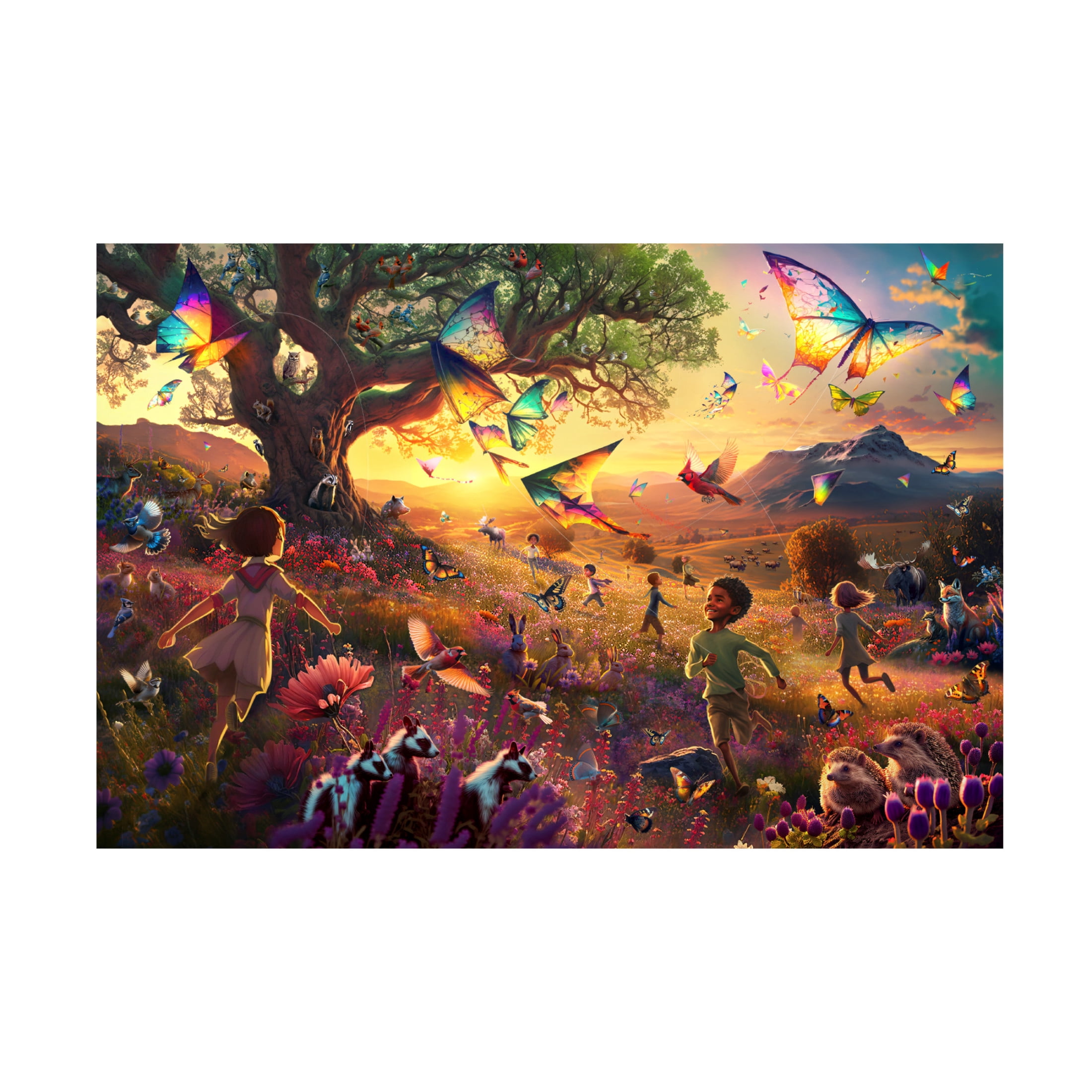 Canvas Wall Art - Ray Heere 'Kite Running 1' Wall Art for Living Room, Bedroom, or Office Décor by Trademark Fine Art - 24 x 16 Inches